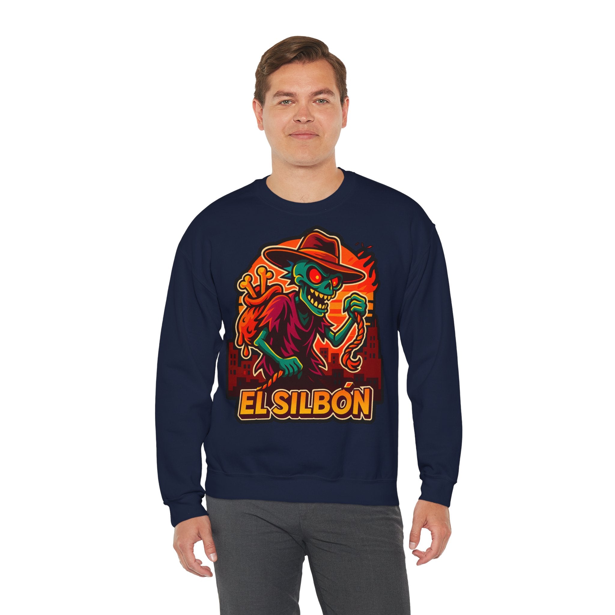 El Silbón Graphic Crewneck Sweatshirt - Cozy Halloween Apparel