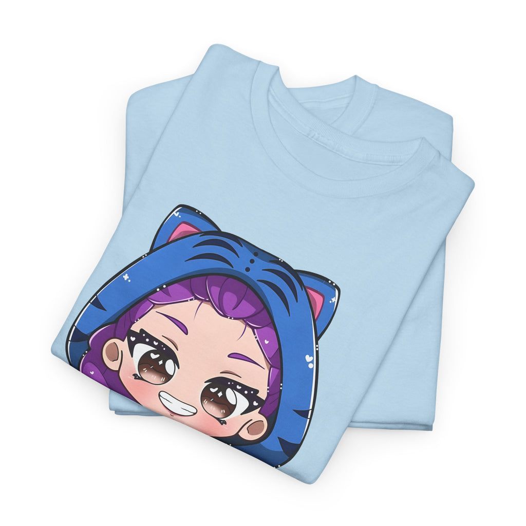 Kawaii Cat Character Unisex Heavy Cotton Tee