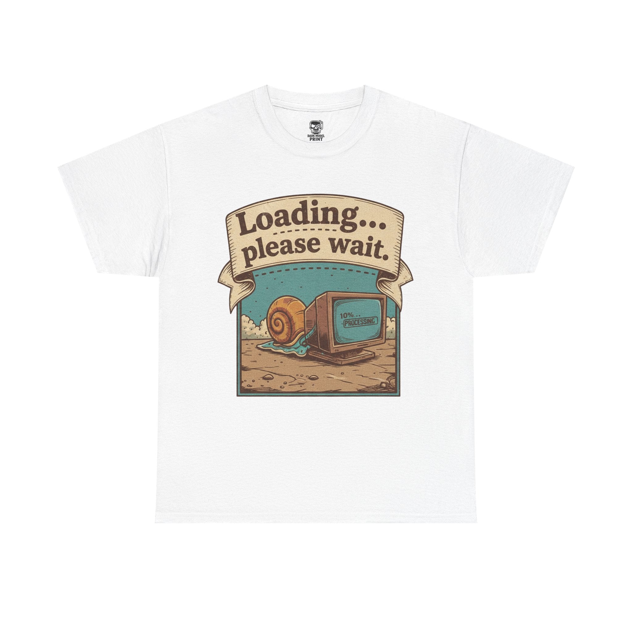 Funny Loading Please Wait Unisex Heavy Cotton Tee