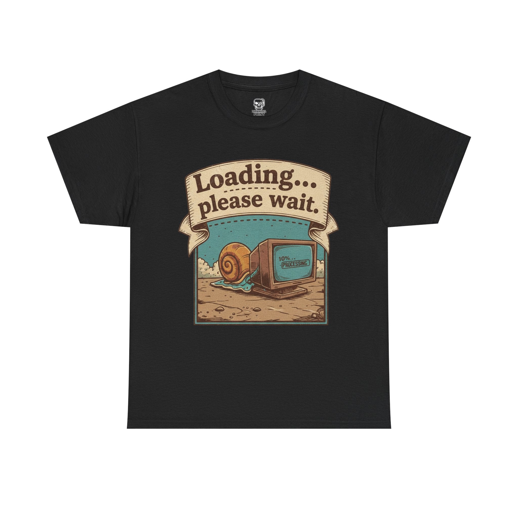 Funny Loading Please Wait Unisex Heavy Cotton Tee