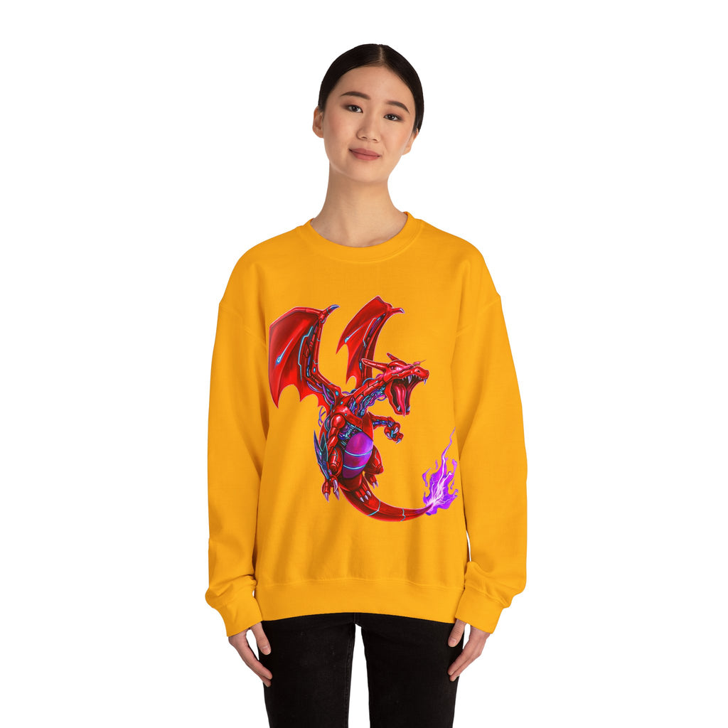Dragon Fire Unisex Crewneck Sweatshirt for Fantasy Lovers
