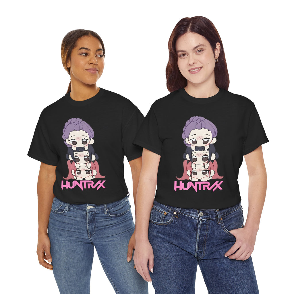 Anime-Inspired Unisex Heavy Cotton Tee - Fun CHIBI Design