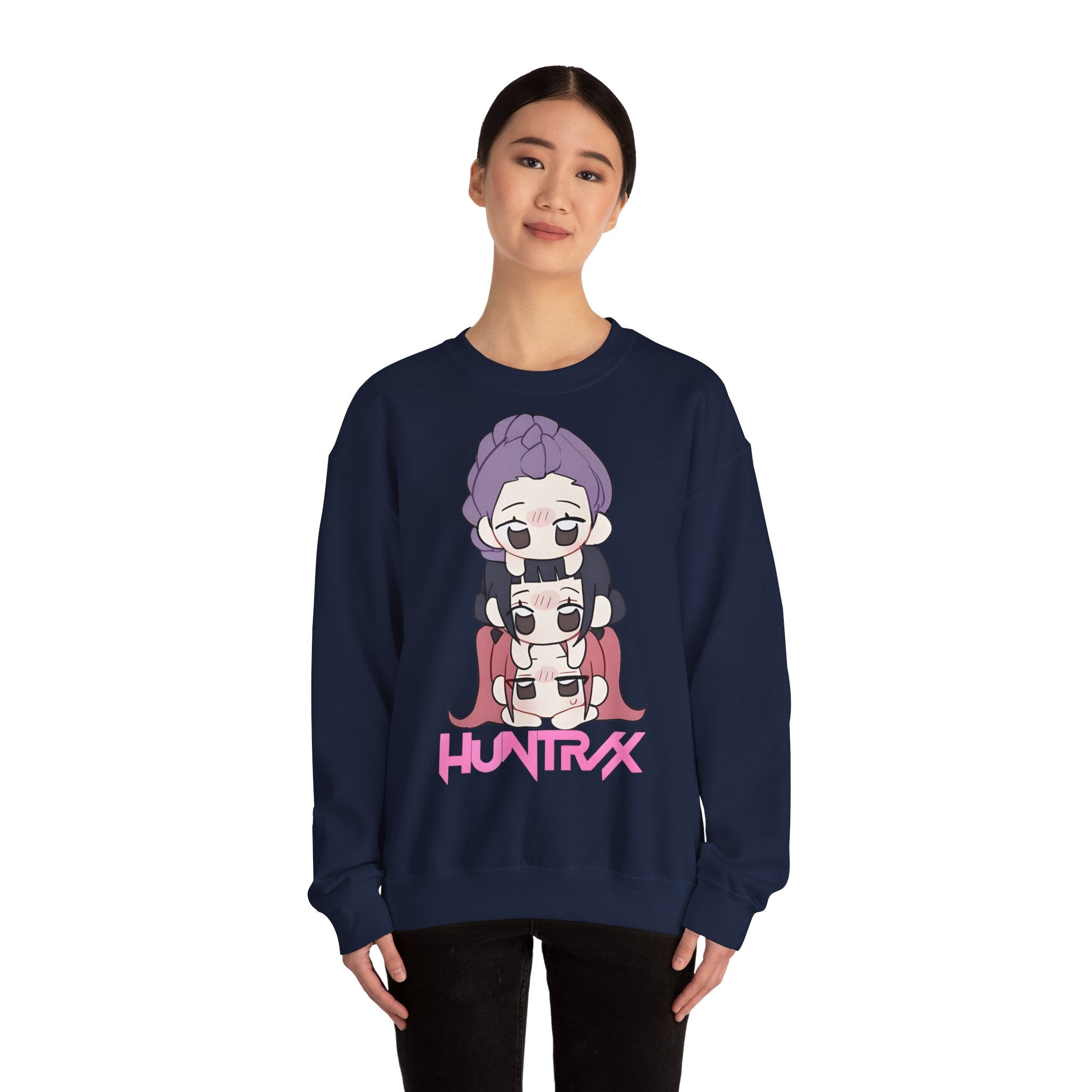 Chic Cartoon Sweatshirt with HUNTRXX Design