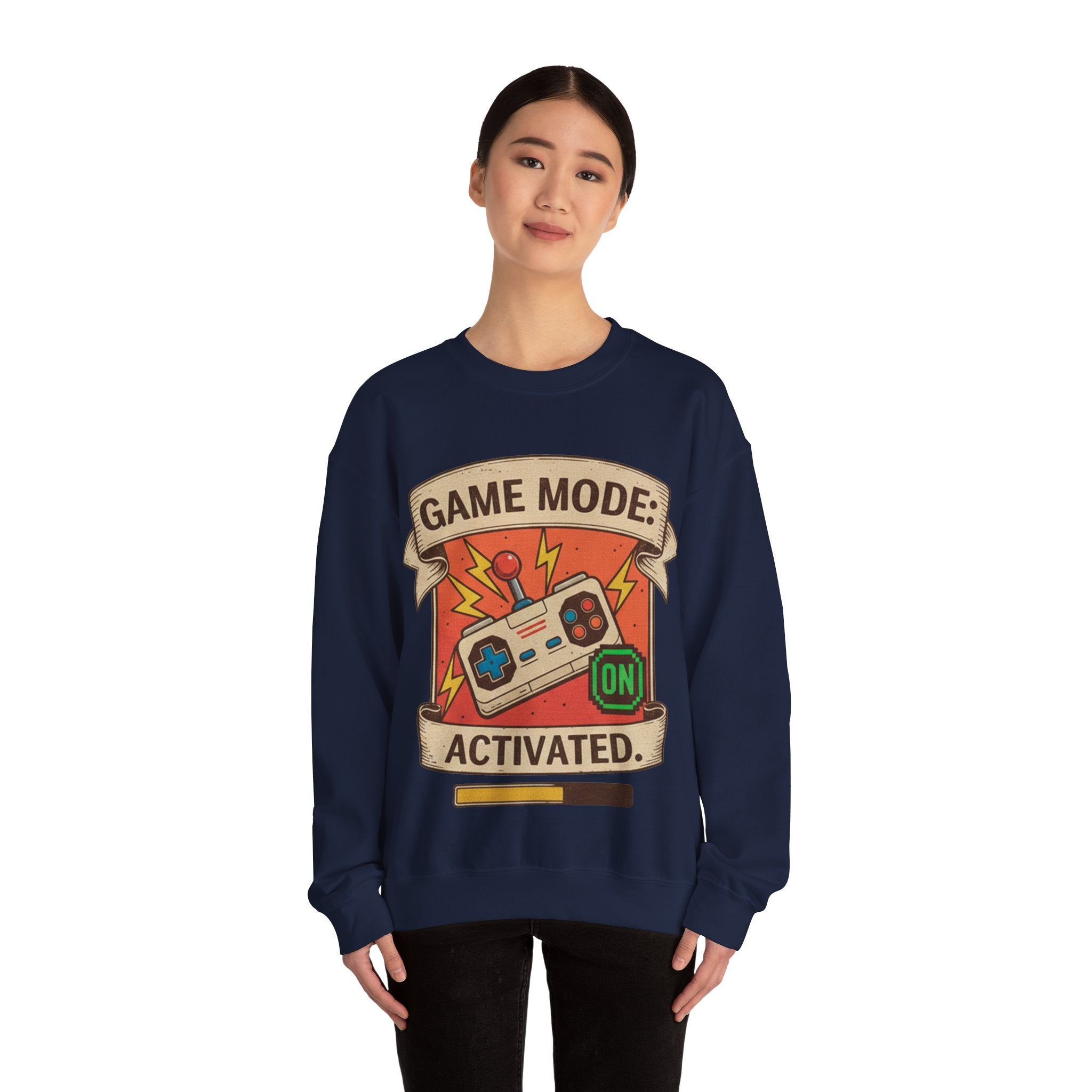 Game Mode Activated Crewneck Sweatshirt for Gamers