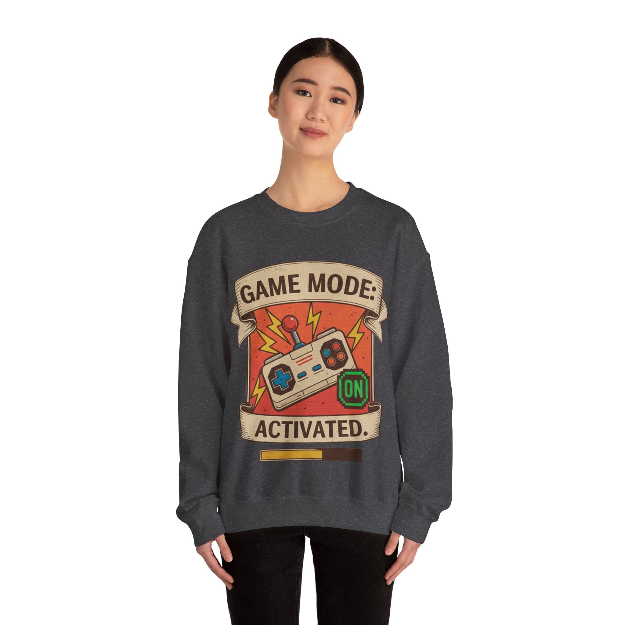 Game Mode Activated Crewneck Sweatshirt for Gamers