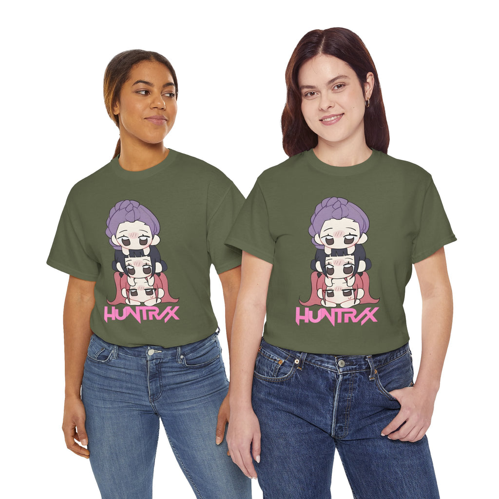 Anime-Inspired Unisex Heavy Cotton Tee - Fun CHIBI Design