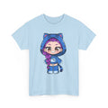 Kawaii Cat Character Unisex Heavy Cotton Tee