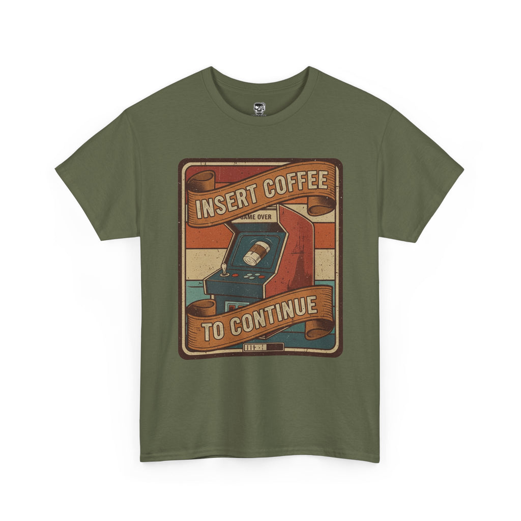 Retro Coffee Arcade Unisex Heavy Cotton Tee