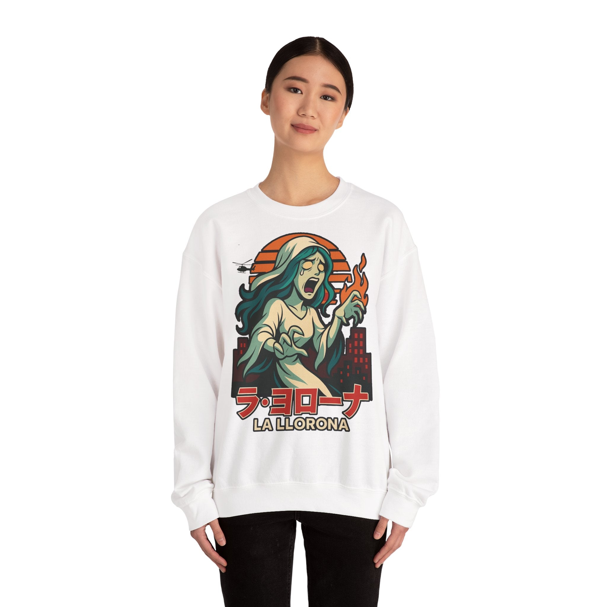 La Llorona Crewneck Sweatshirt - Unisex Heavy Blend™ - Spooky Halloween Apparel