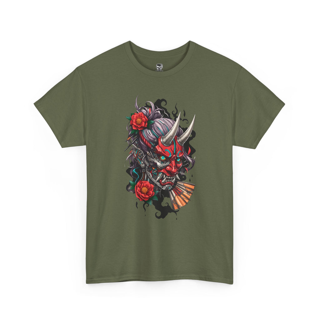 Vibrant Japanese Oni Graphic Tee for Unisex