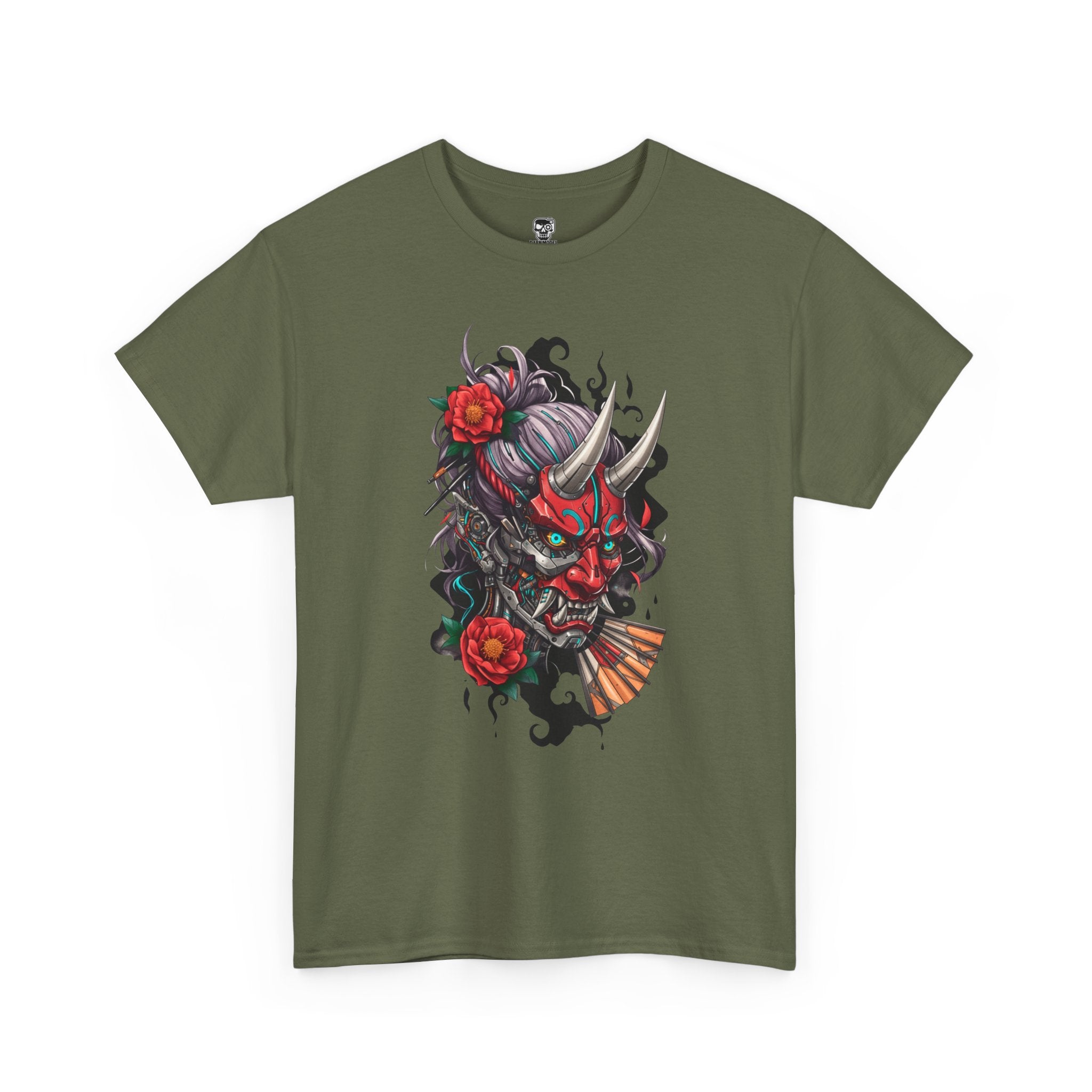 Vibrant Japanese Oni Graphic Tee for Unisex