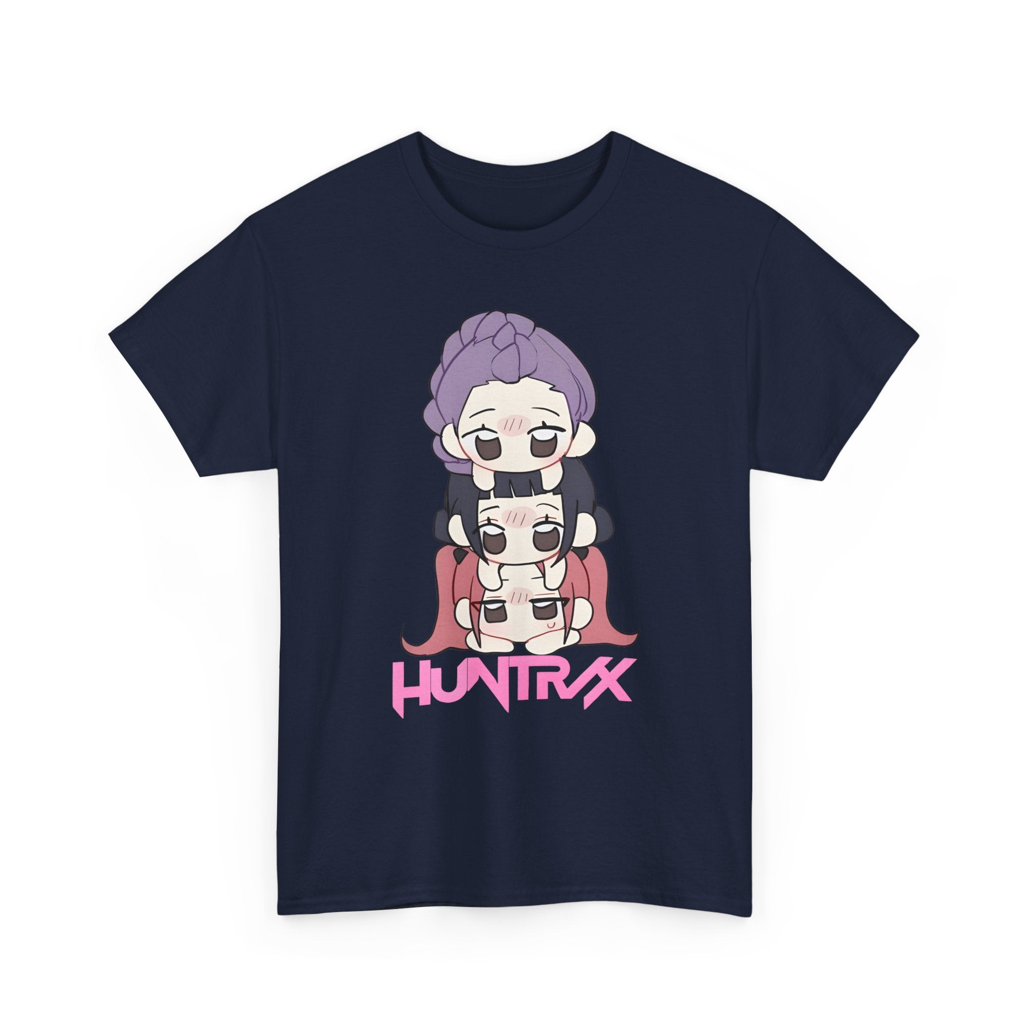Anime-Inspired Unisex Heavy Cotton Tee - Fun CHIBI Design