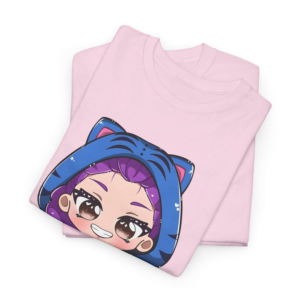Kawaii Cat Character Unisex Heavy Cotton Tee