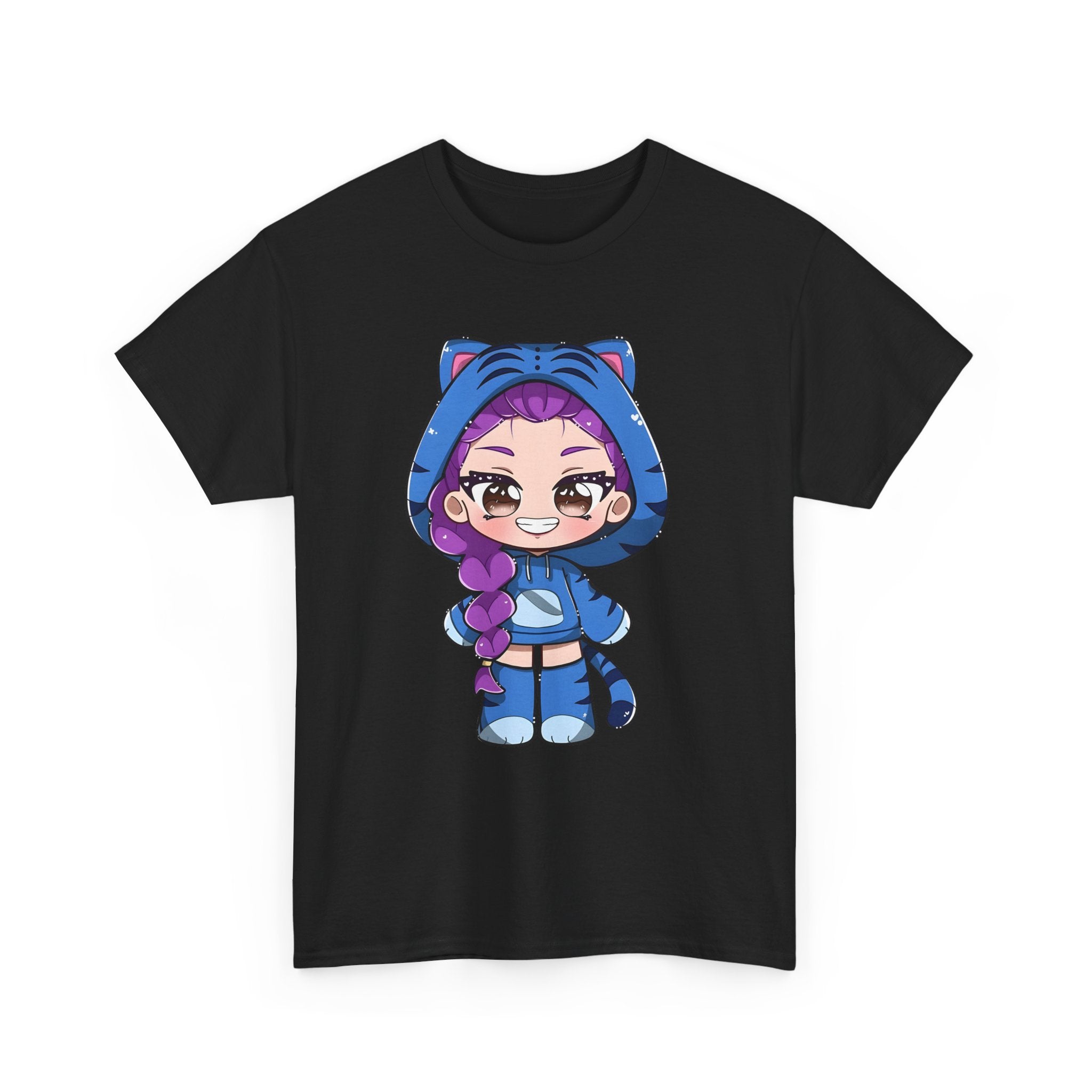 Kawaii Cat Character Unisex Heavy Cotton Tee