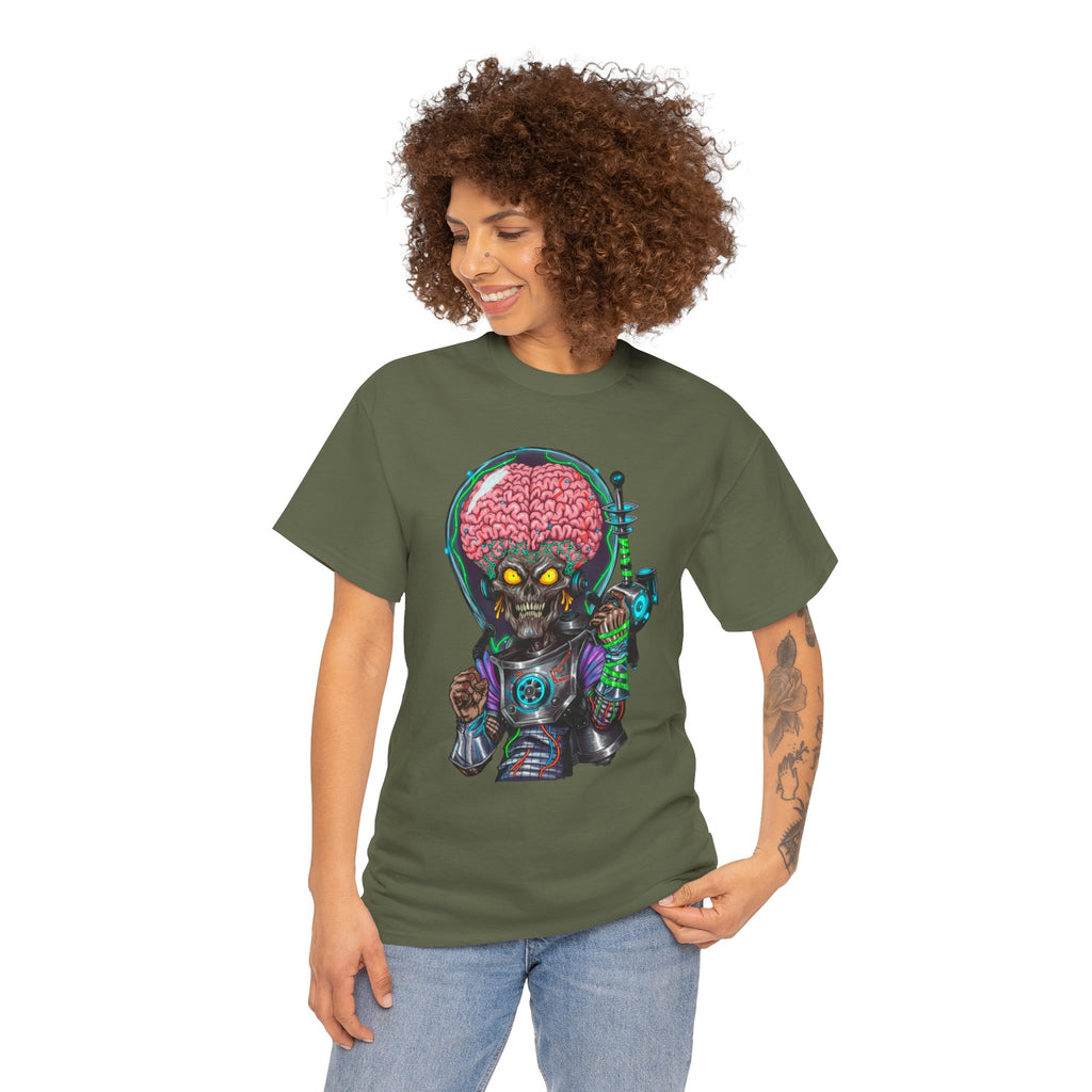 Camiseta gráfica alien de ciencia ficción – diseño ilustrado unisex