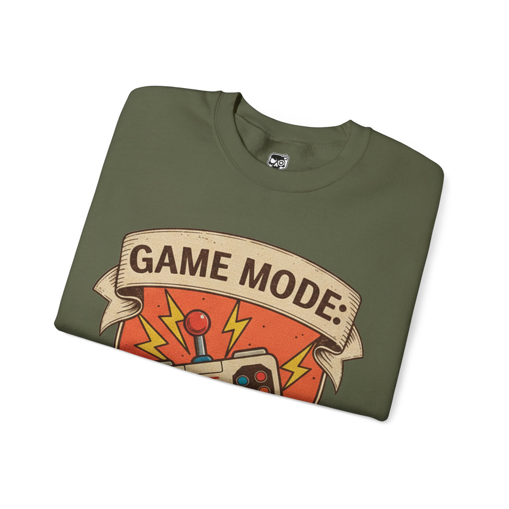 Game Mode Activated Crewneck Sweatshirt for Gamers