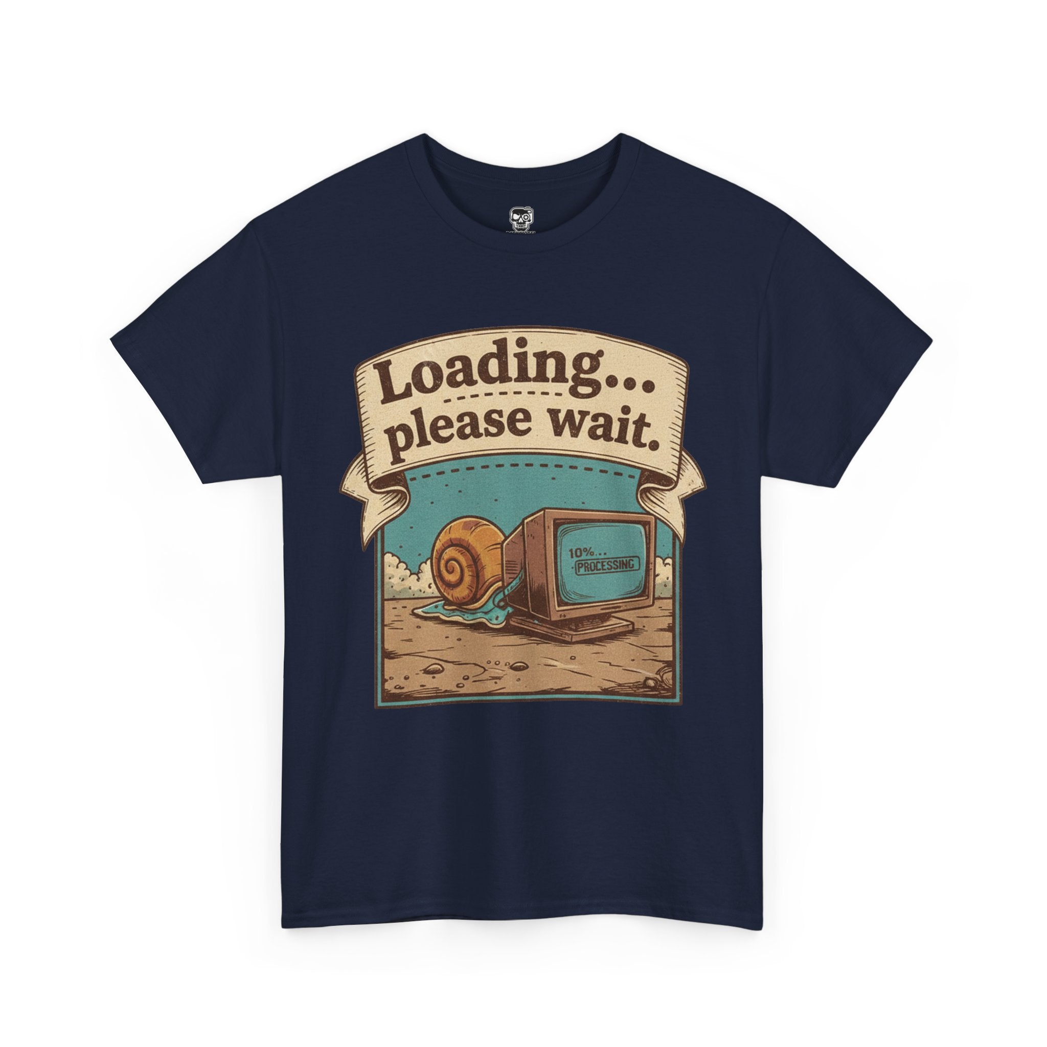 Funny Loading Please Wait Unisex Heavy Cotton Tee
