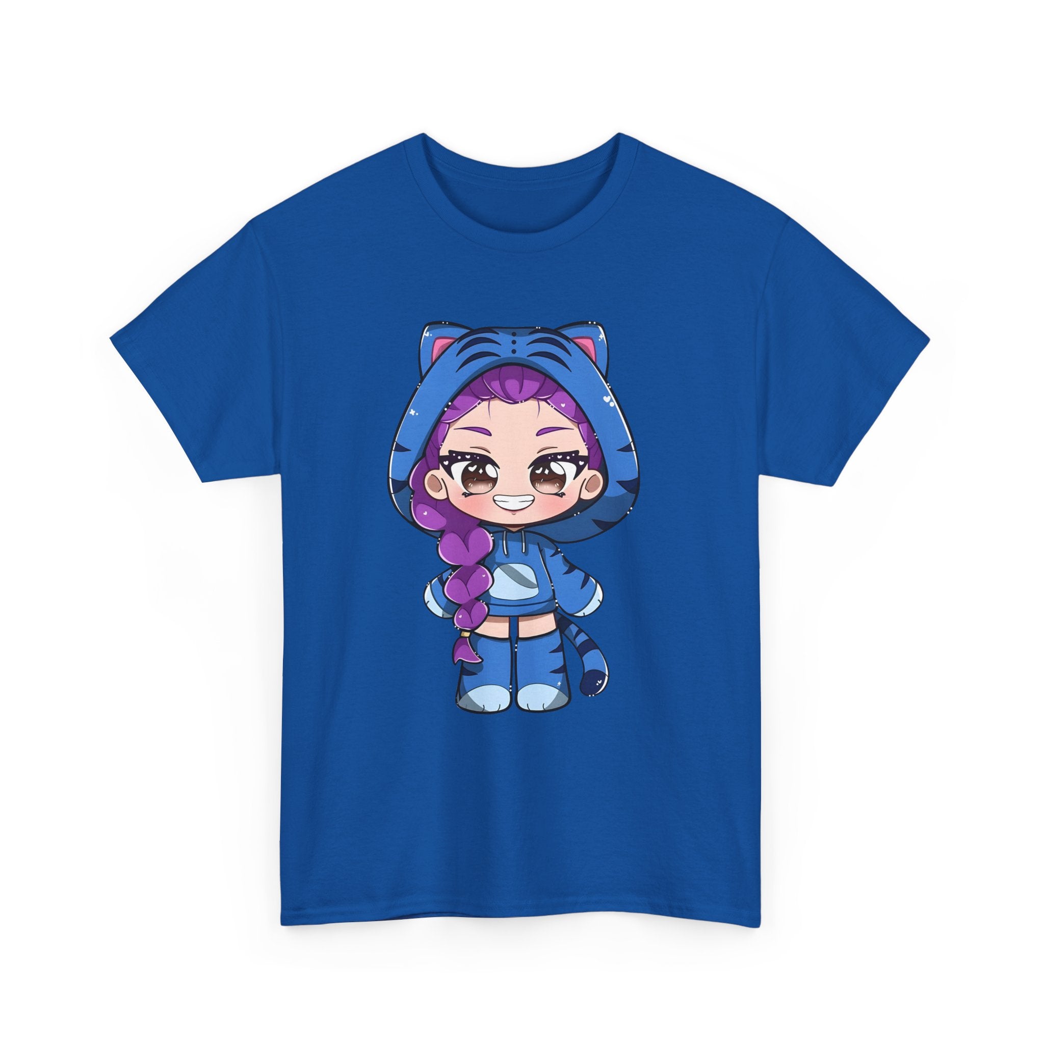 Kawaii Cat Character Unisex Heavy Cotton Tee