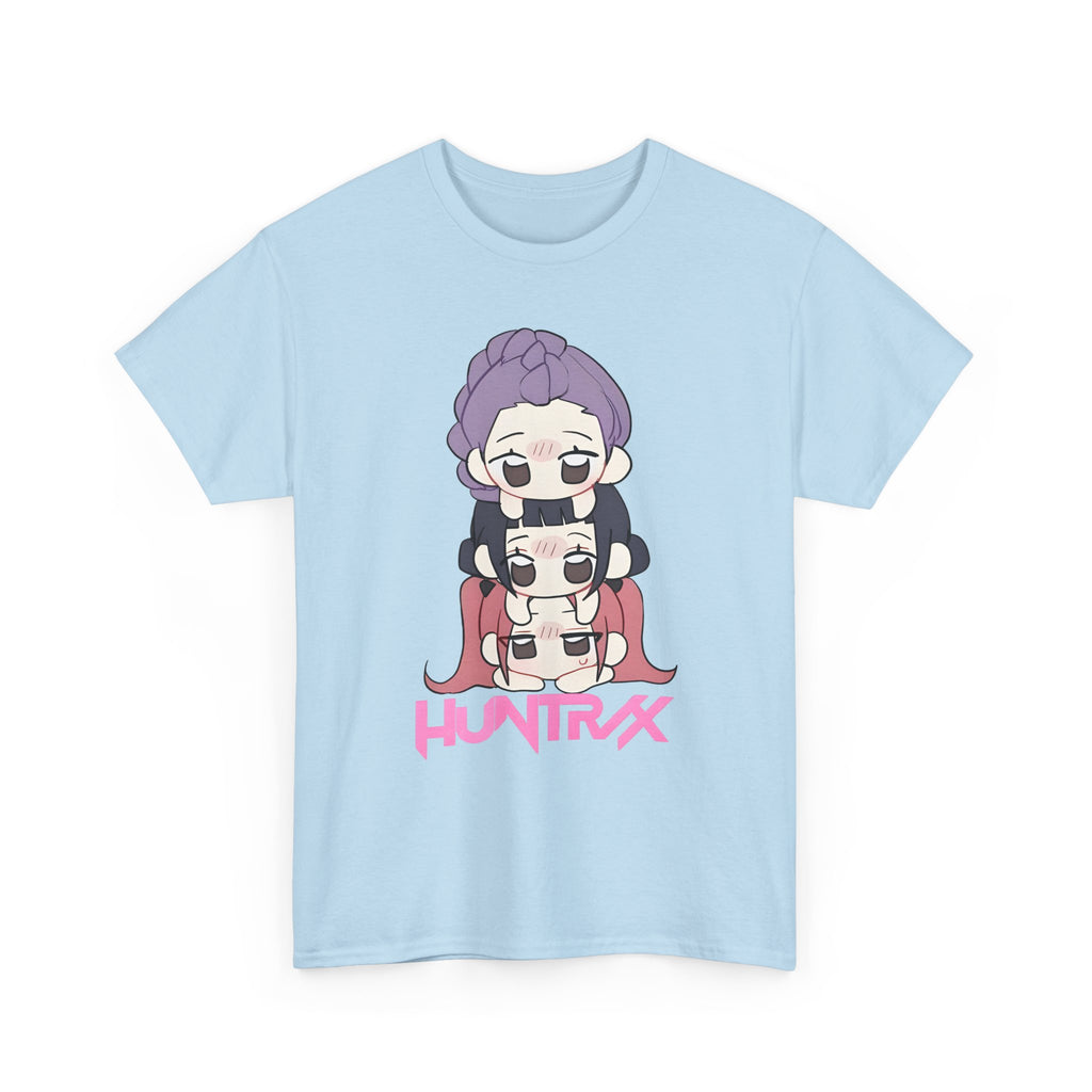 Anime-Inspired Unisex Heavy Cotton Tee - Fun CHIBI Design