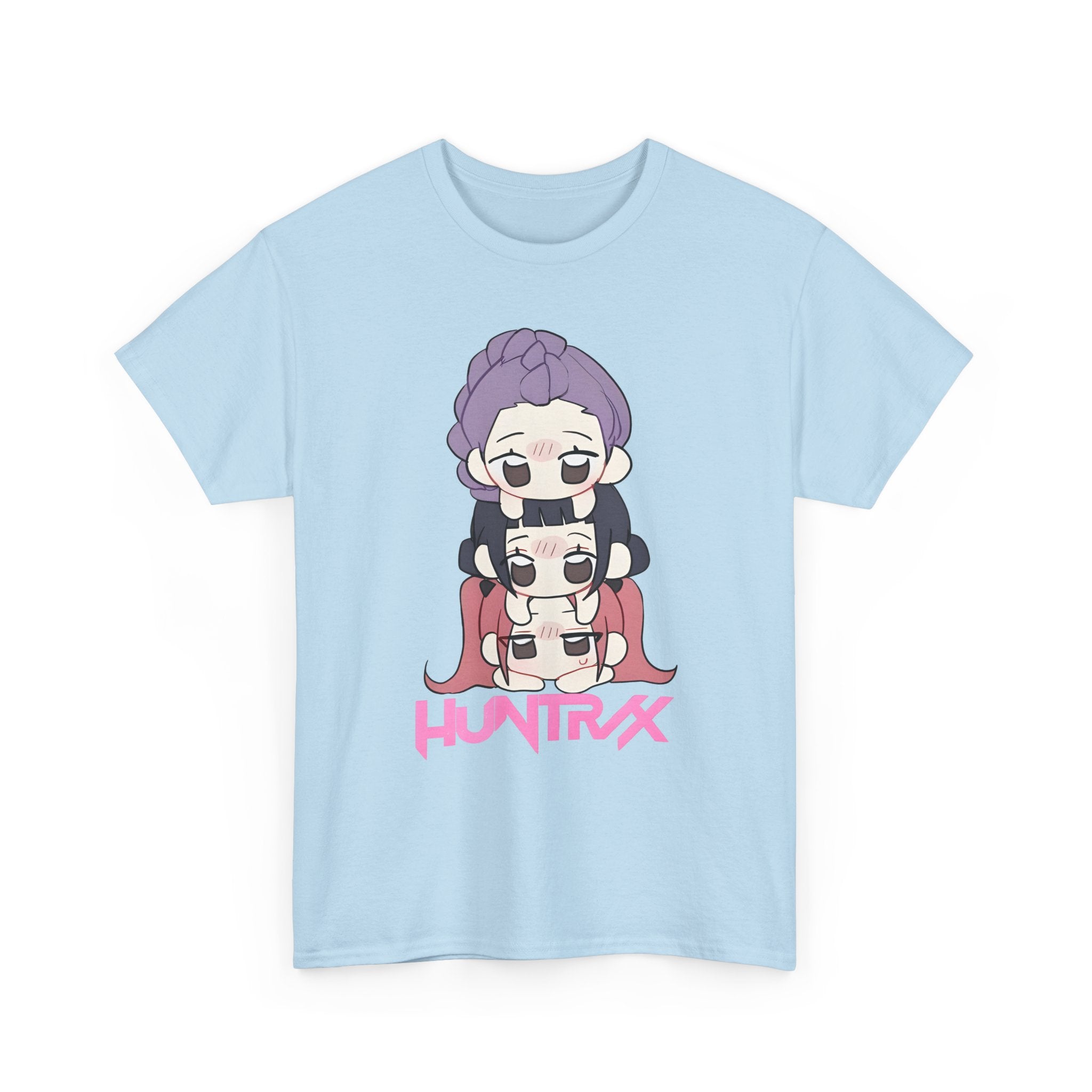Anime-Inspired Unisex Heavy Cotton Tee - Fun CHIBI Design