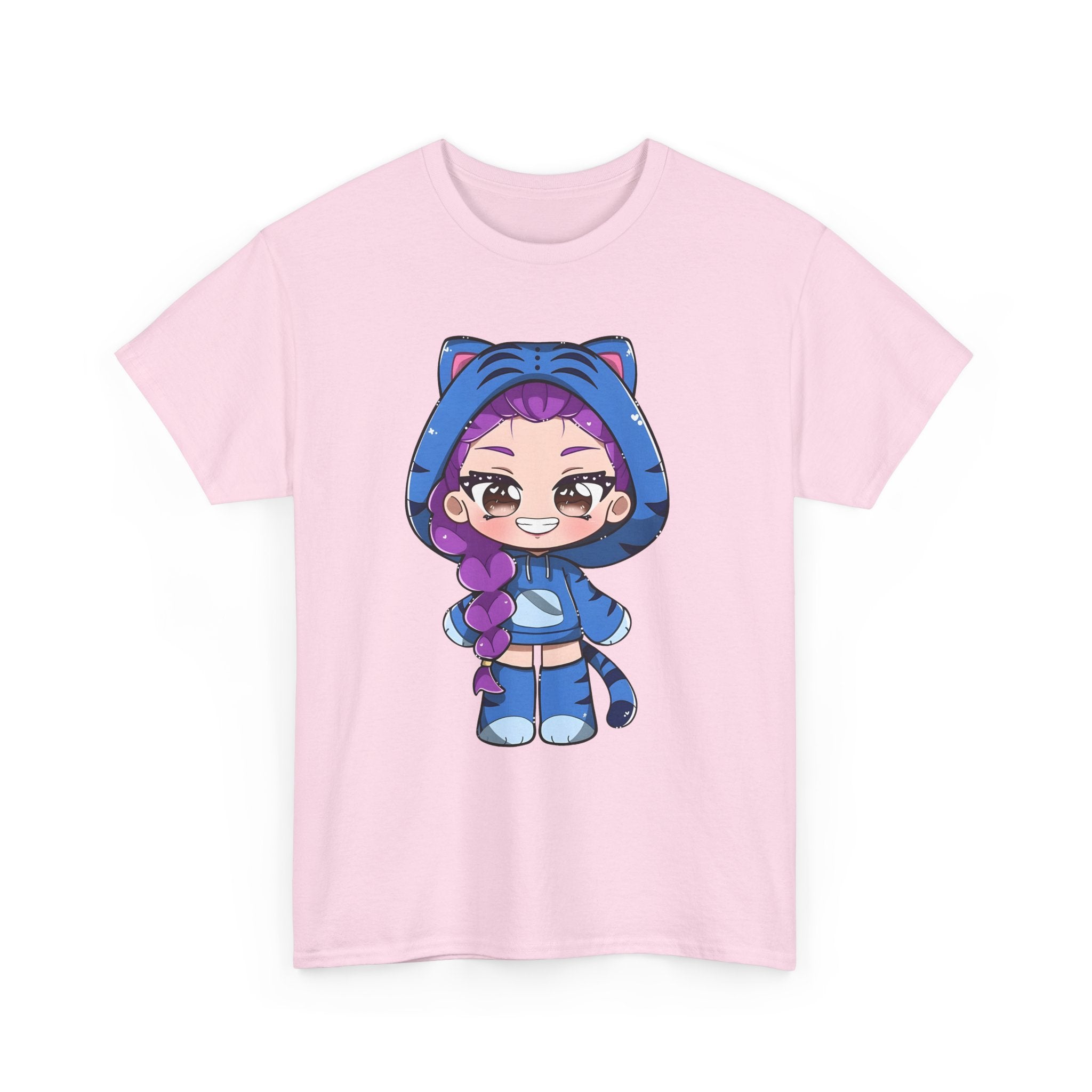 Kawaii Cat Character Unisex Heavy Cotton Tee