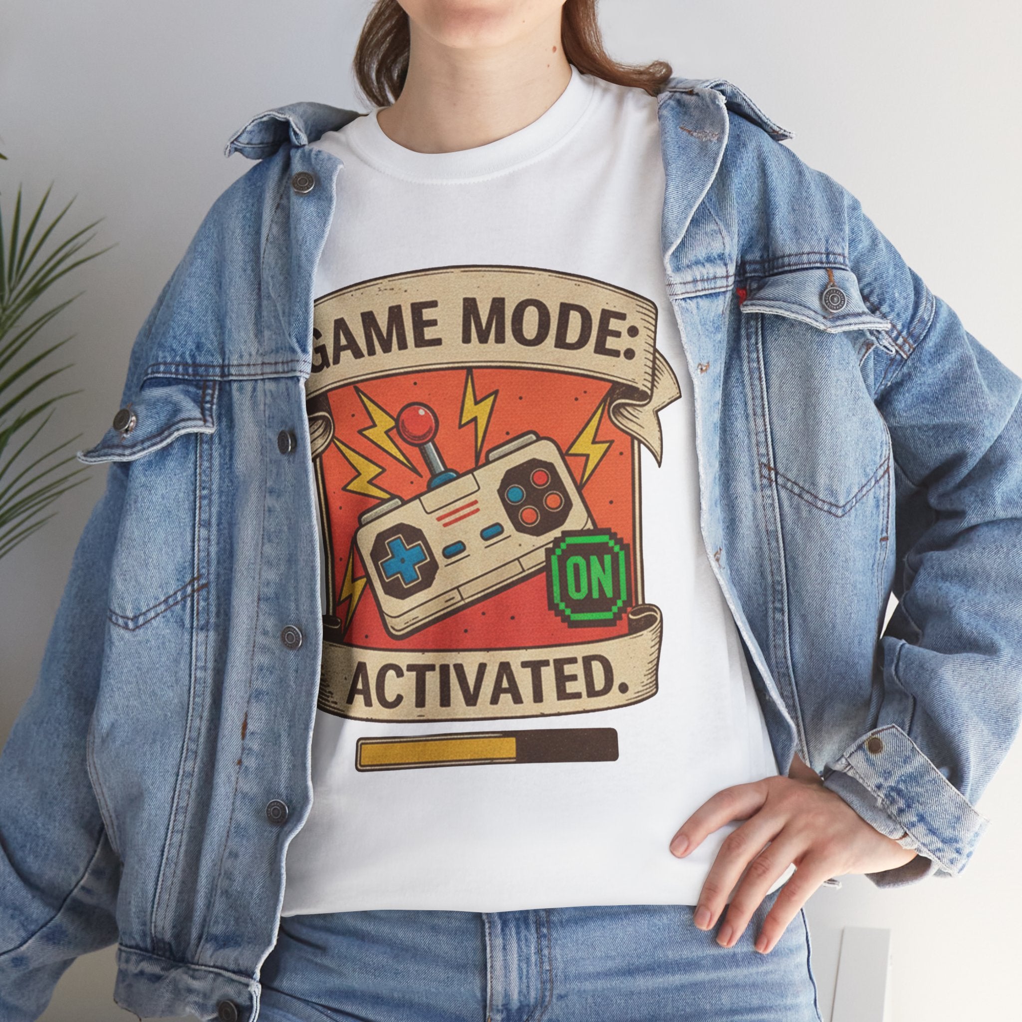 Game Mode Activated Unisex Heavy Cotton Tee - Perfect Gift for Gamers