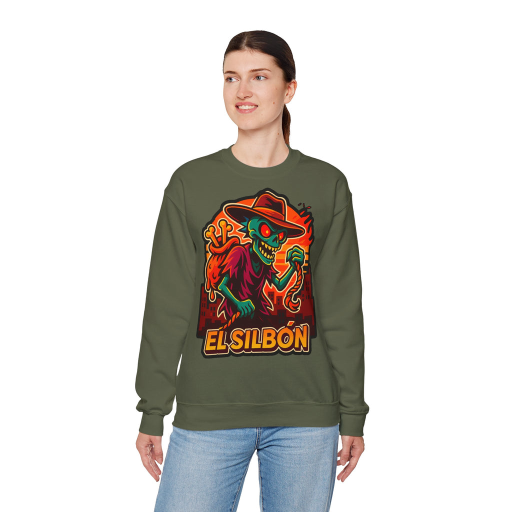 El Silbón Graphic Crewneck Sweatshirt - Cozy Halloween Apparel