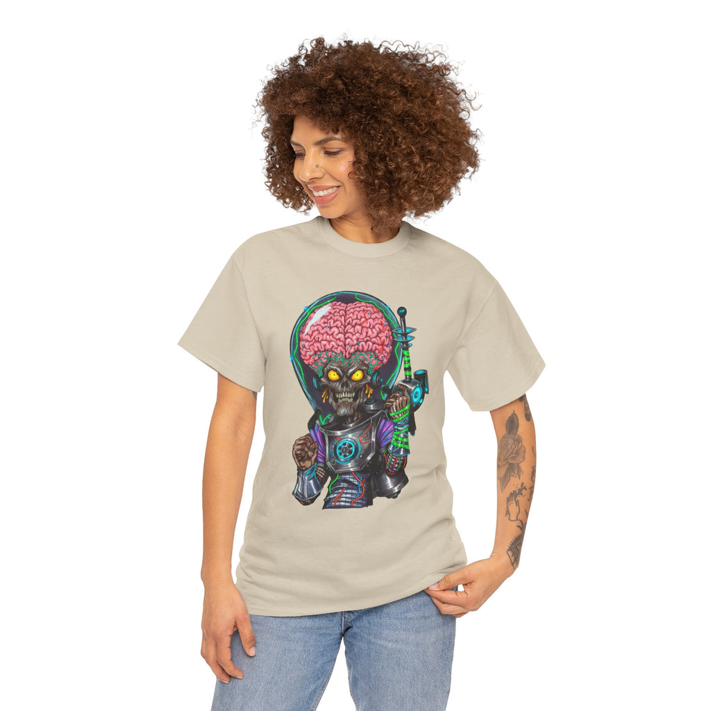 Camiseta gráfica alien de ciencia ficción – diseño ilustrado unisex