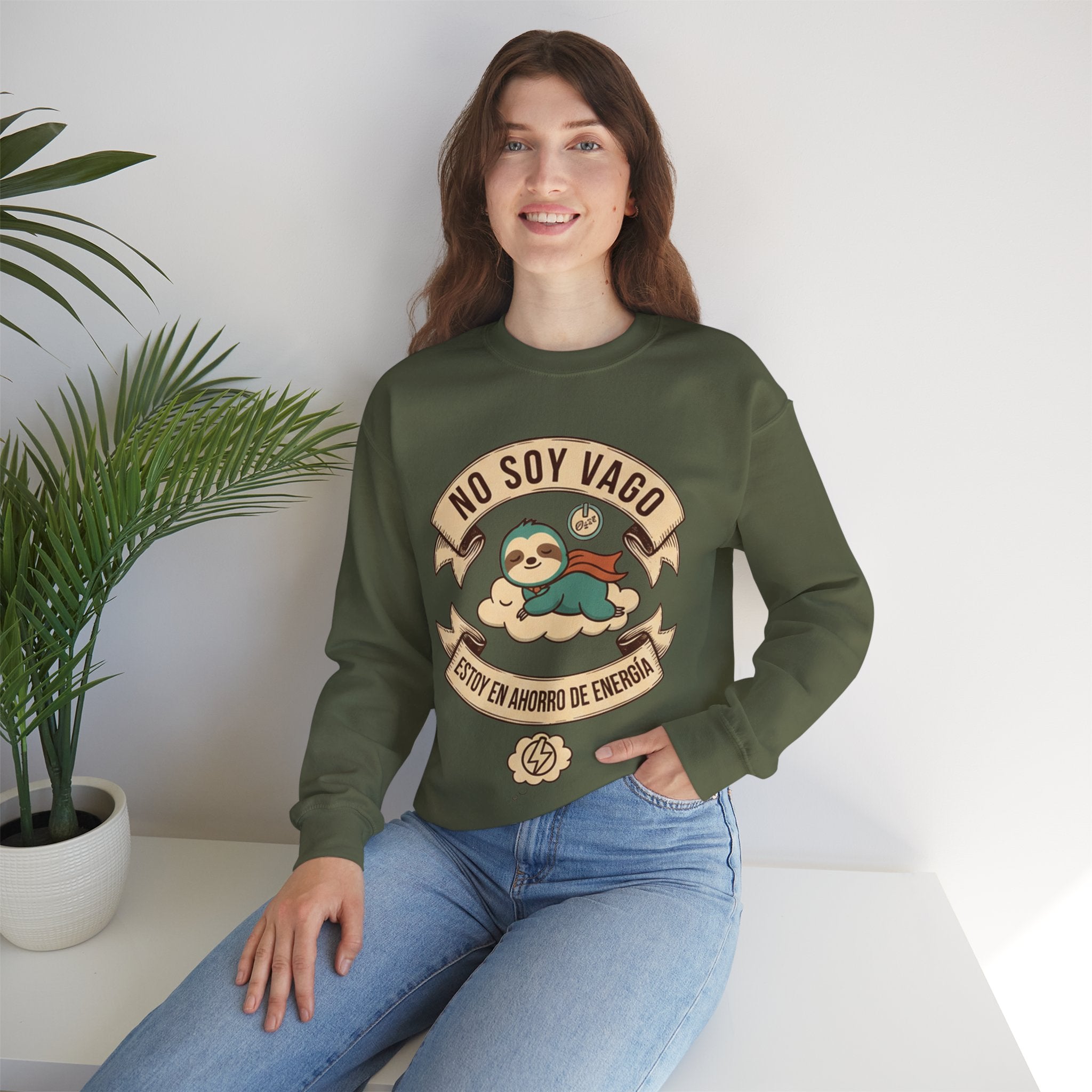 Sloth Humor Crewneck Sweatshirt
