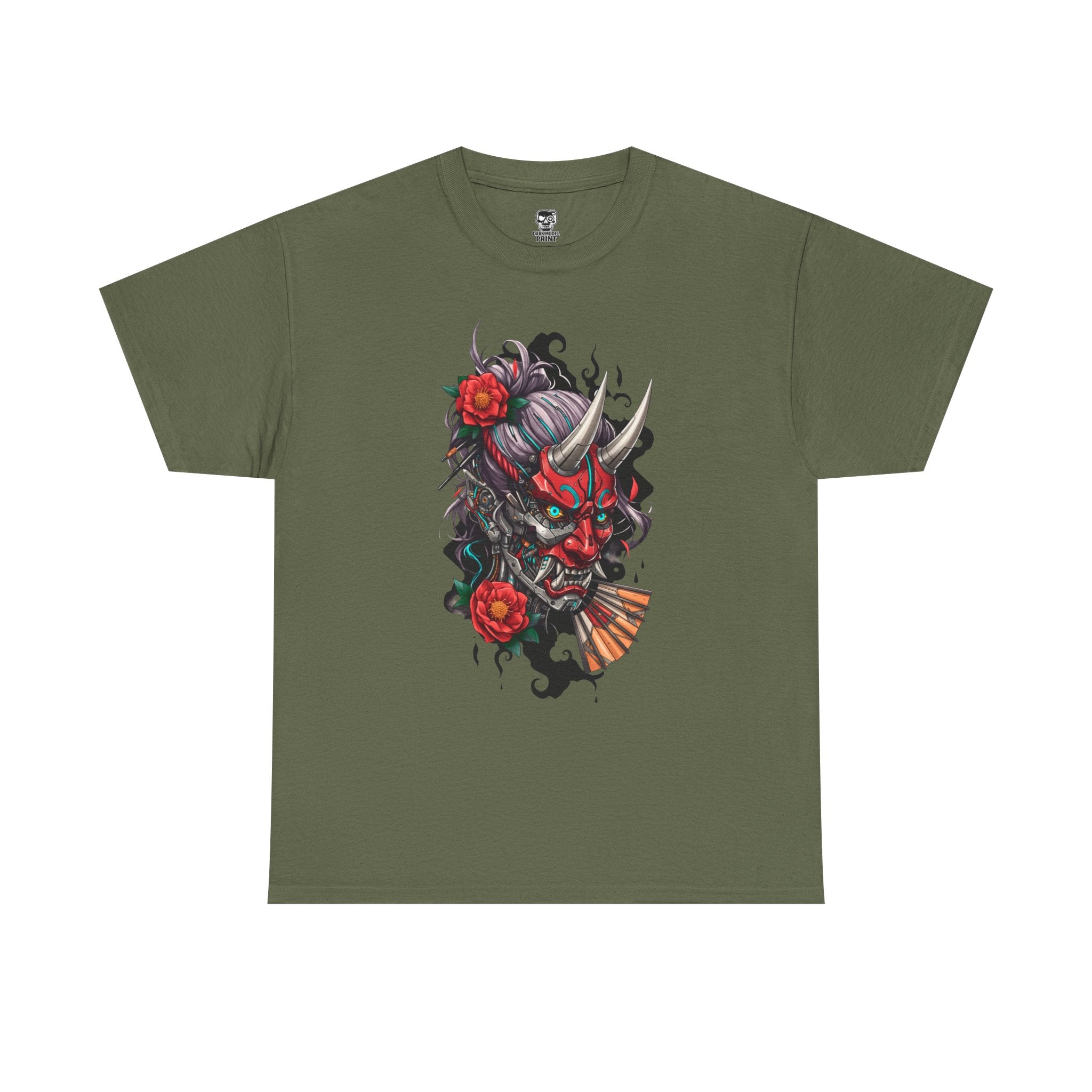 Vibrant Japanese Oni Graphic Tee for Unisex