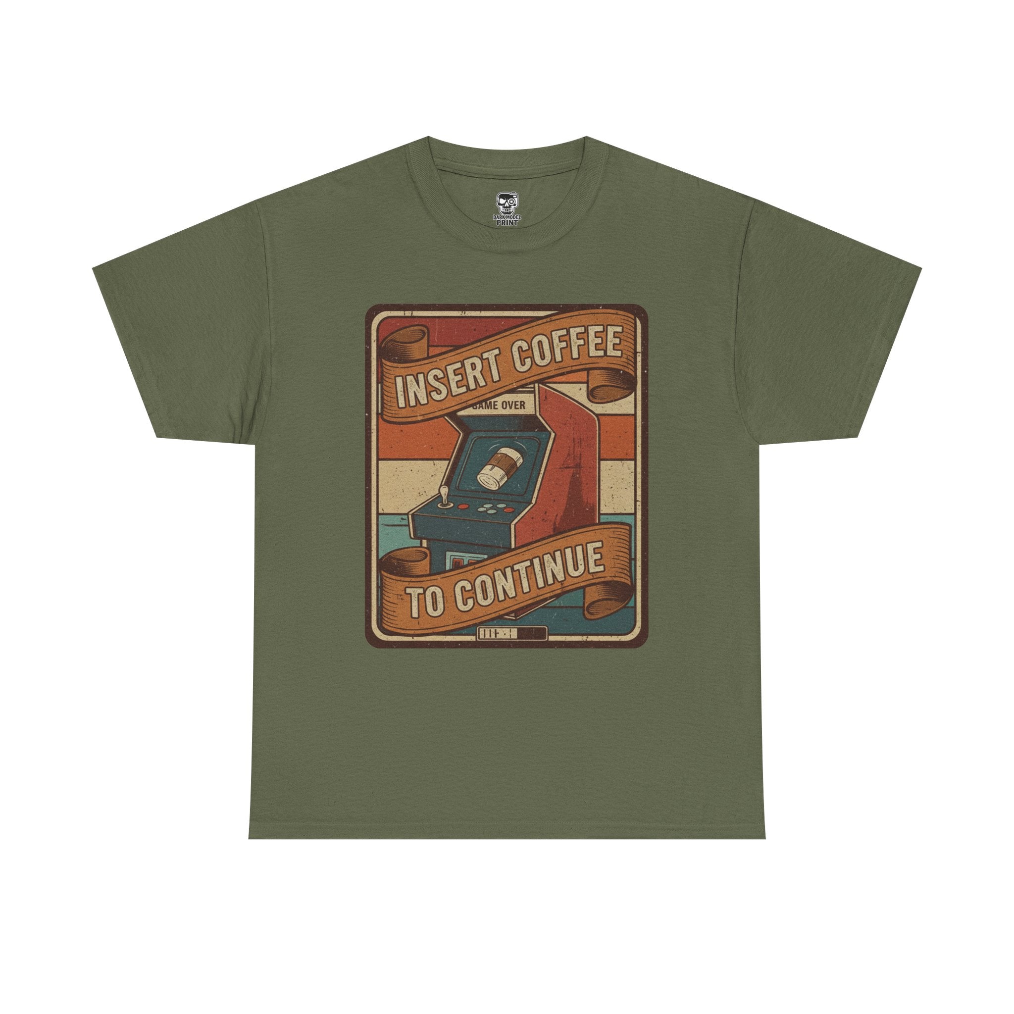 Retro Coffee Arcade Unisex Heavy Cotton Tee