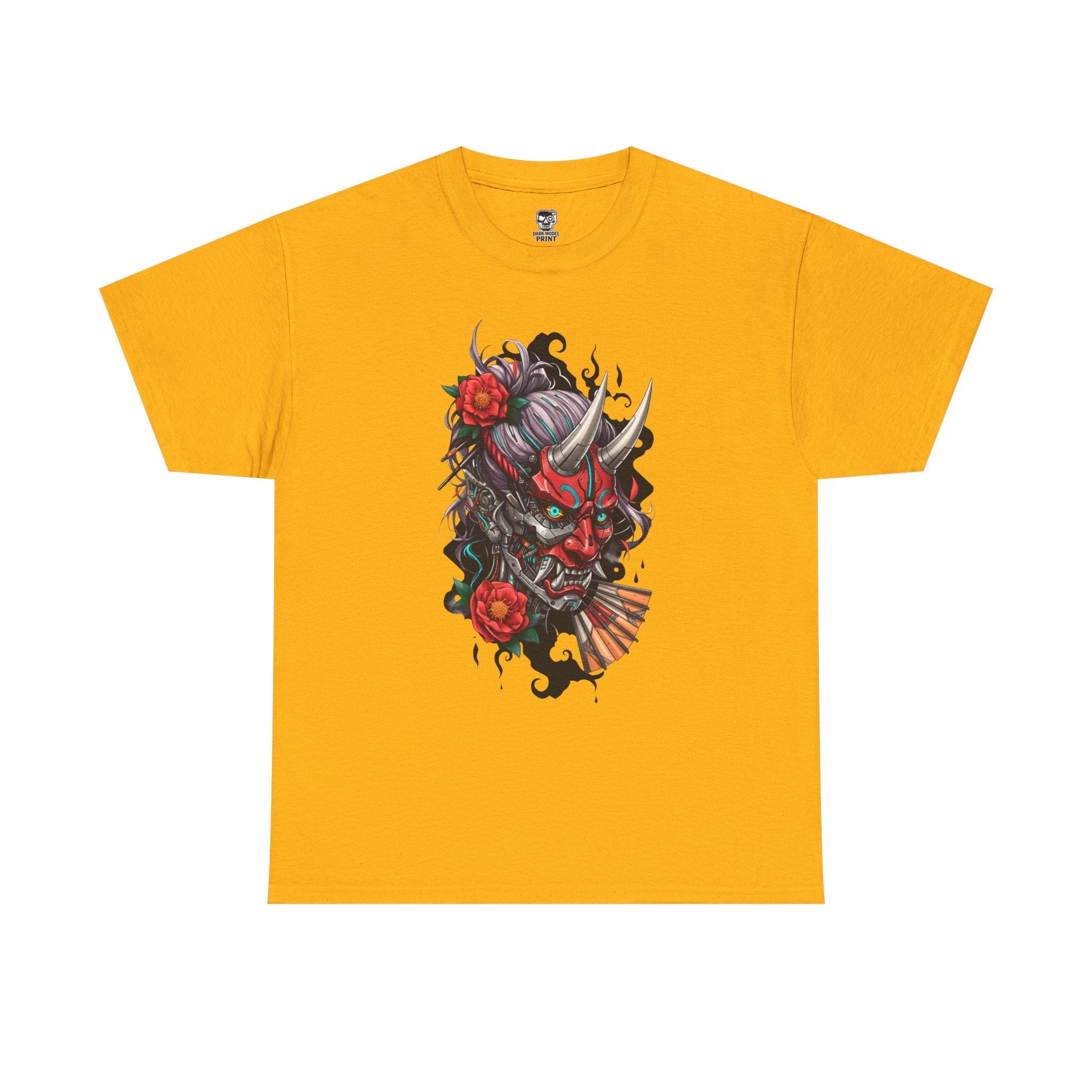 Vibrant Japanese Oni Graphic Tee for Unisex