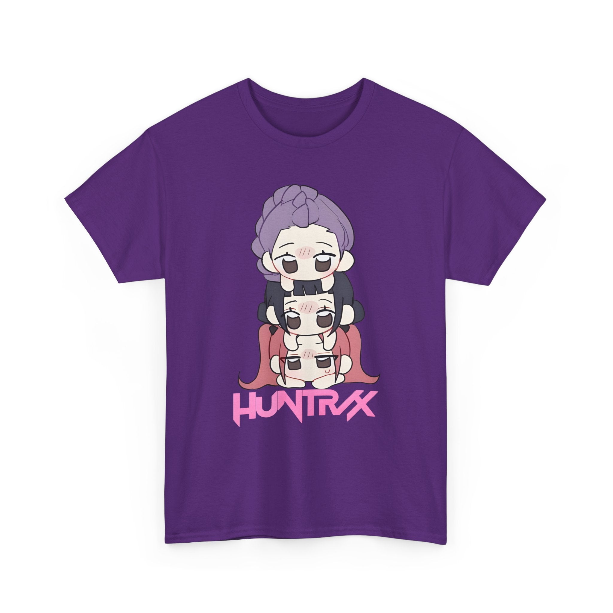 Anime-Inspired Unisex Heavy Cotton Tee - Fun CHIBI Design