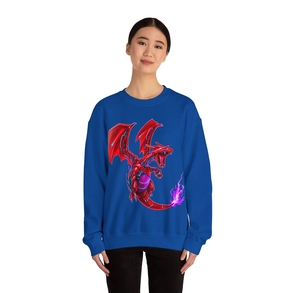 Dragon Fire Unisex Crewneck Sweatshirt for Fantasy Lovers