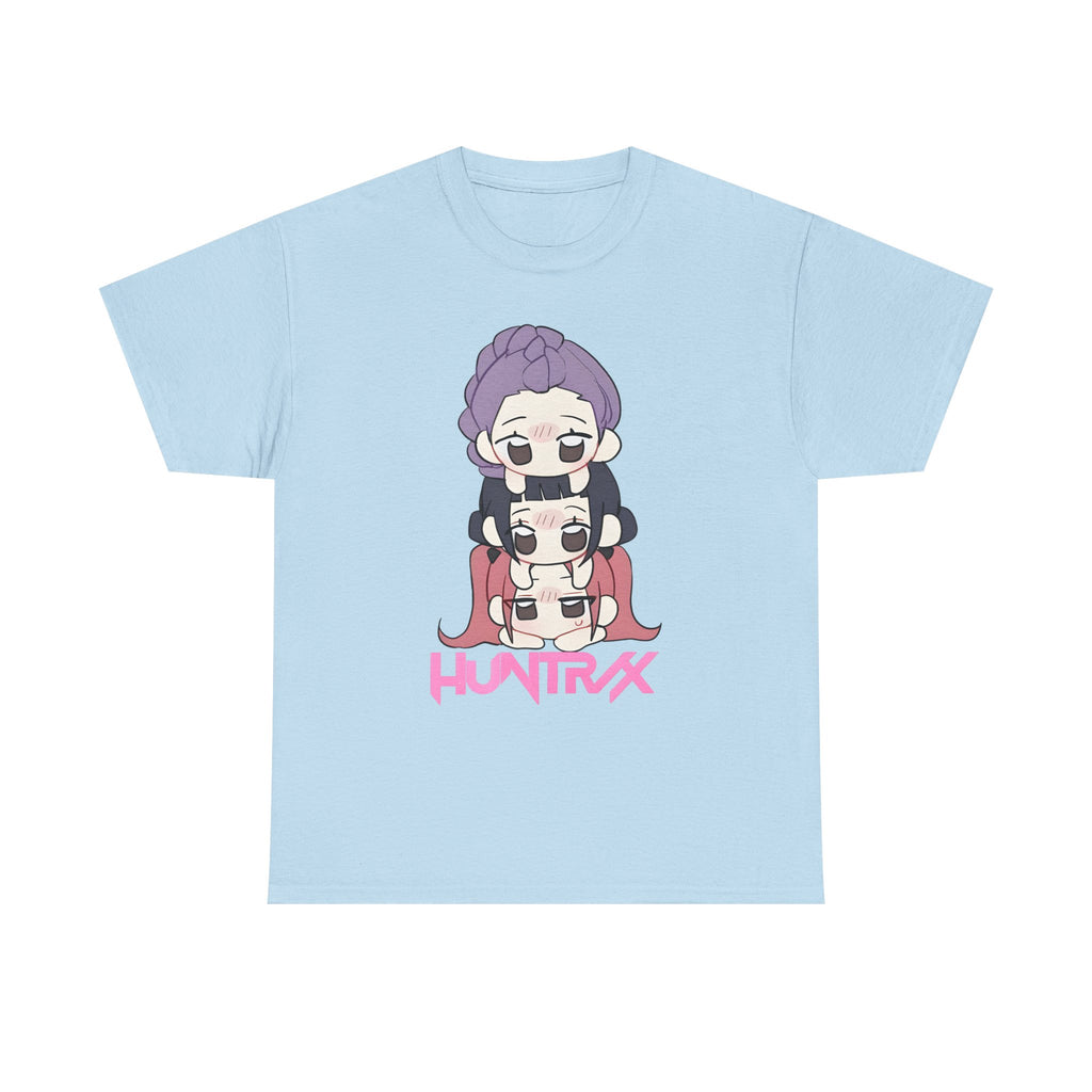 Anime-Inspired Unisex Heavy Cotton Tee - Fun CHIBI Design