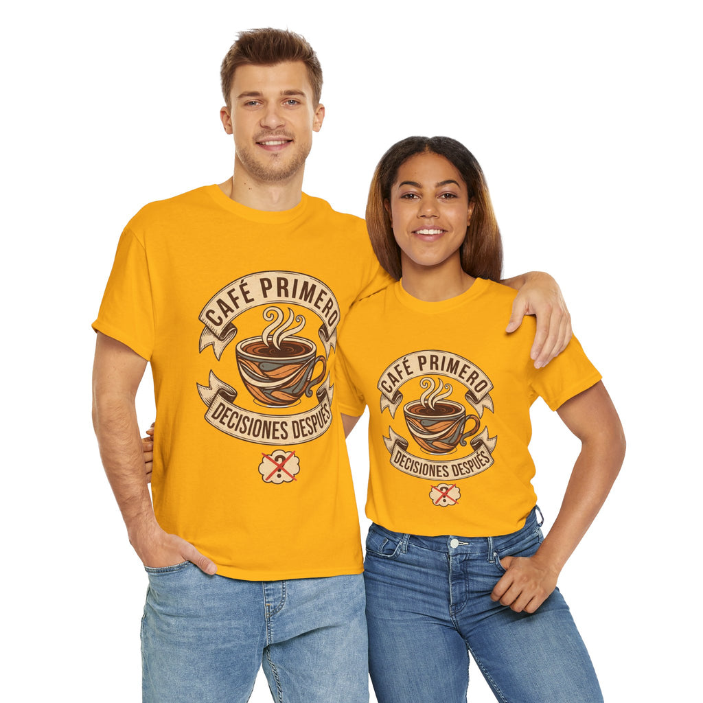 Café Primero Heavy Cotton Tee - Perfect for Coffee Lovers