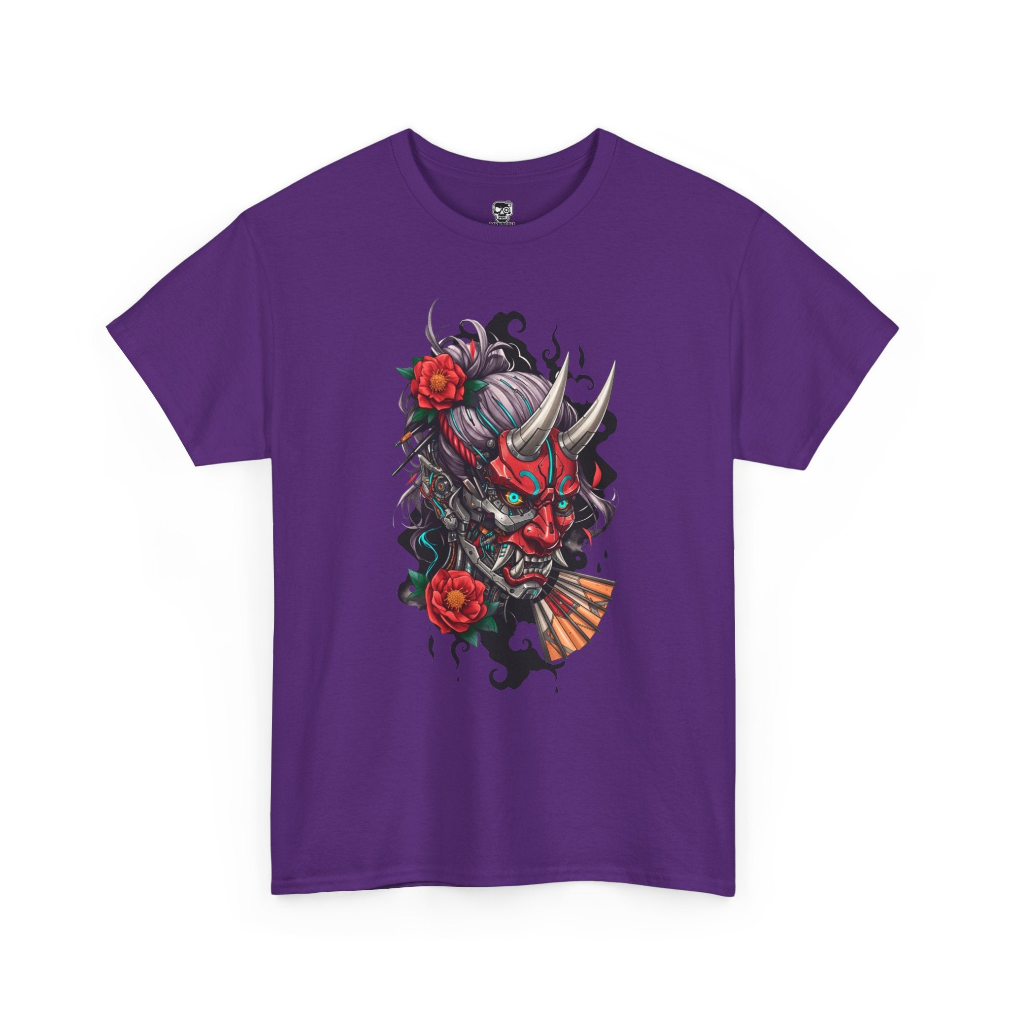 Vibrant Japanese Oni Graphic Tee for Unisex