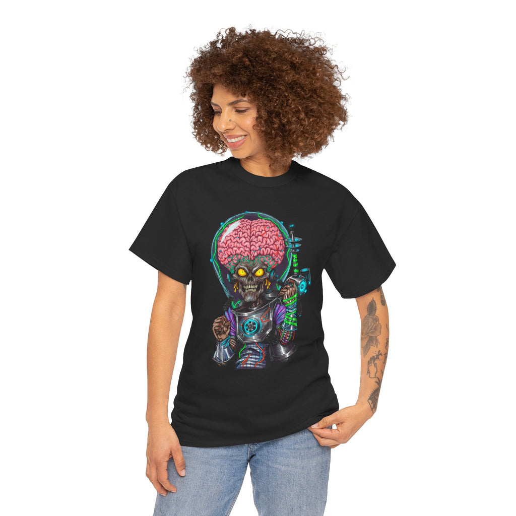 Camiseta gráfica alien de ciencia ficción – diseño ilustrado unisex