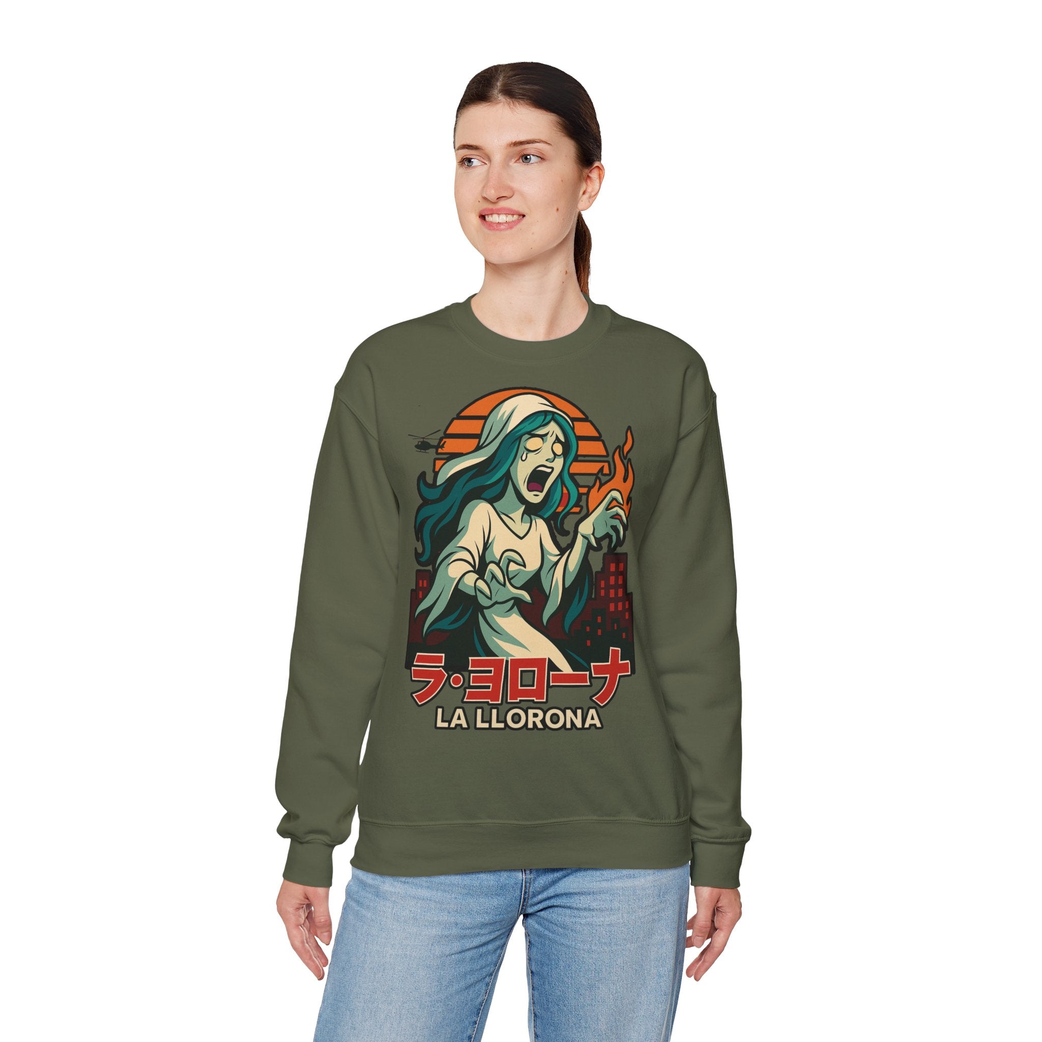 La Llorona Crewneck Sweatshirt - Unisex Heavy Blend™ - Spooky Halloween Apparel