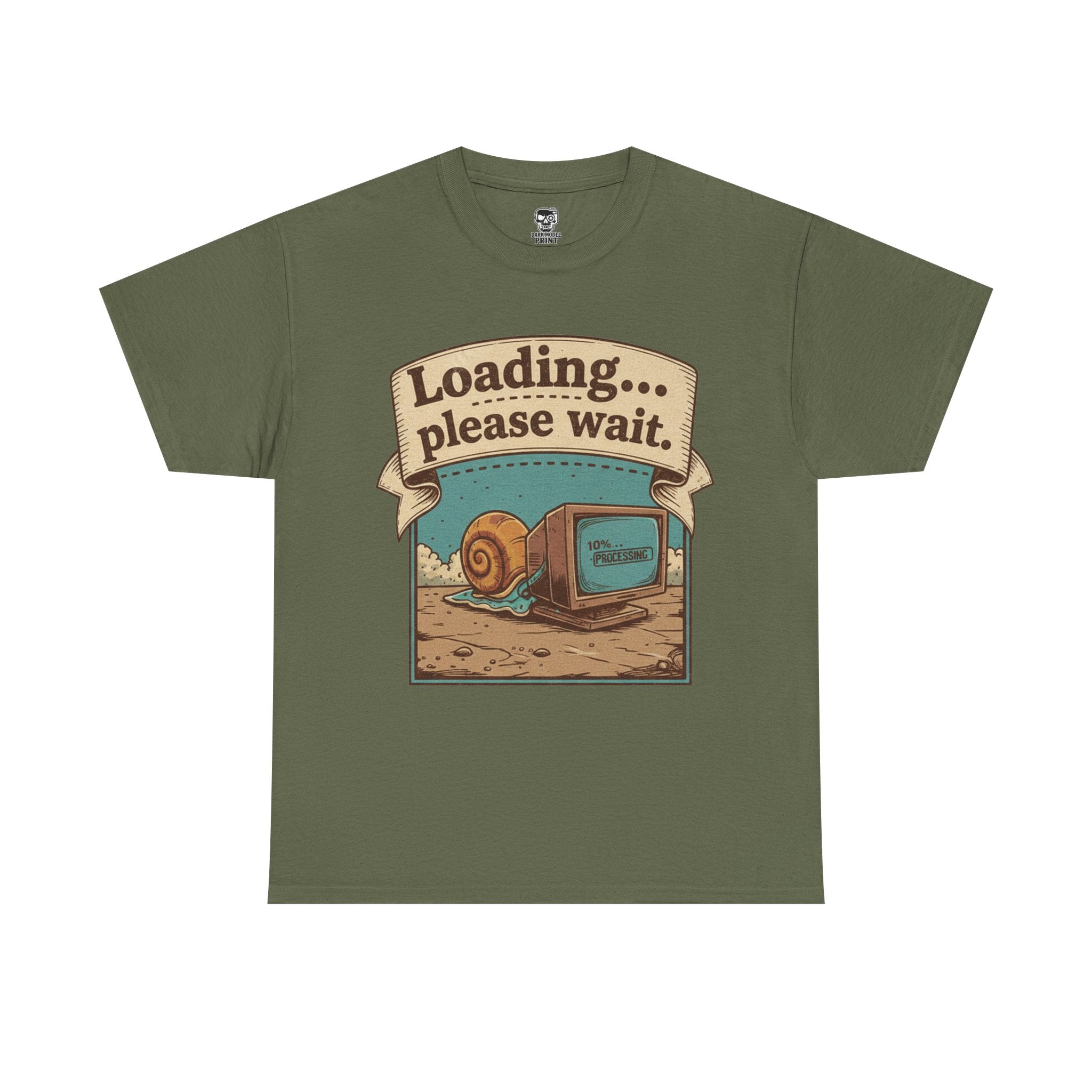 Funny Loading Please Wait Unisex Heavy Cotton Tee