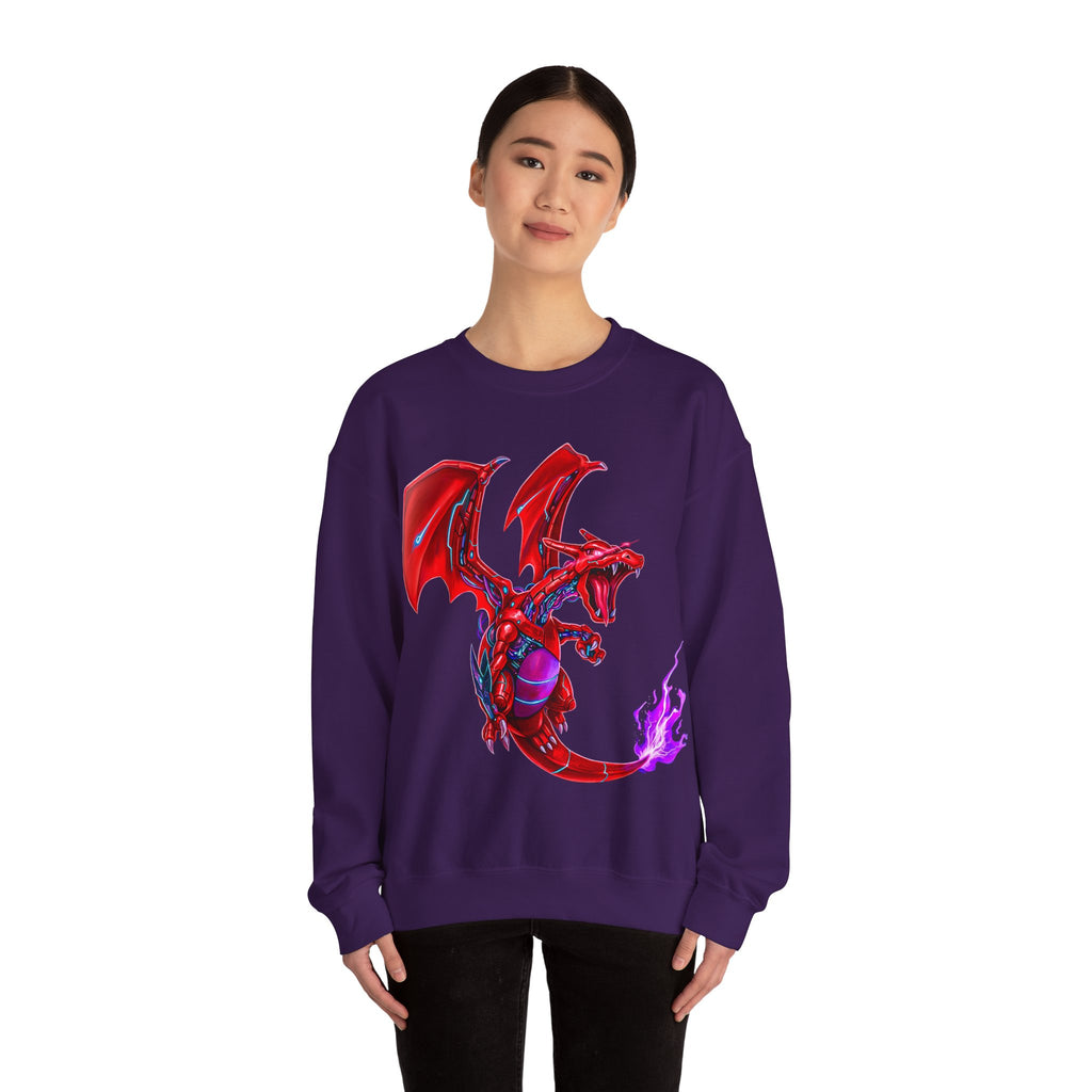 Dragon Fire Unisex Crewneck Sweatshirt for Fantasy Lovers