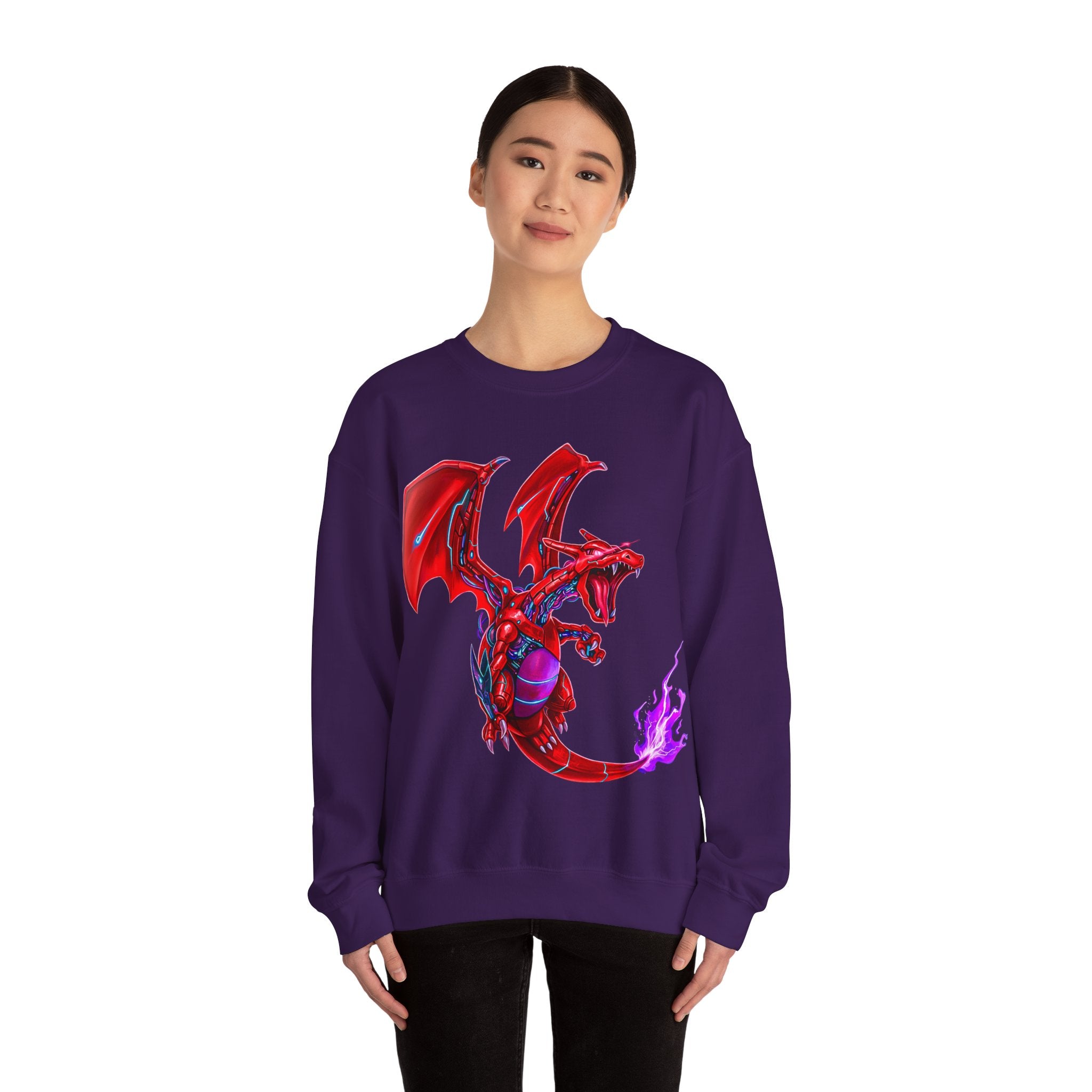 Dragon Fire Unisex Crewneck Sweatshirt for Fantasy Lovers