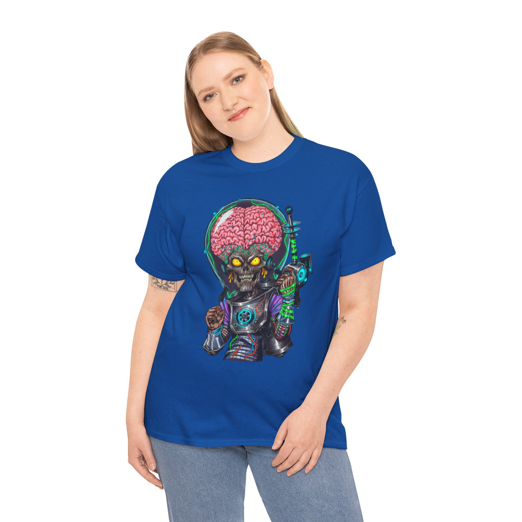 Camiseta gráfica alien de ciencia ficción – diseño ilustrado unisex