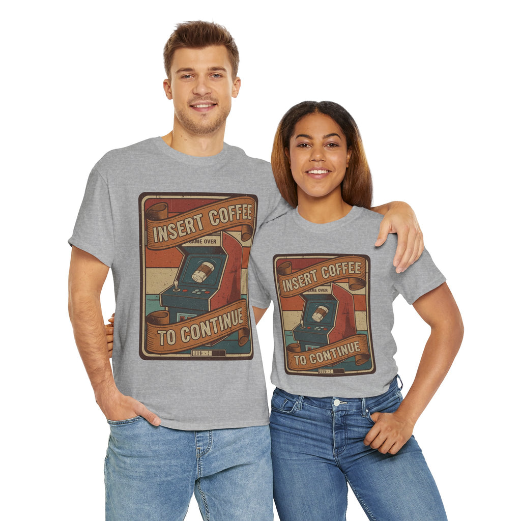 Retro Coffee Arcade Unisex Heavy Cotton Tee