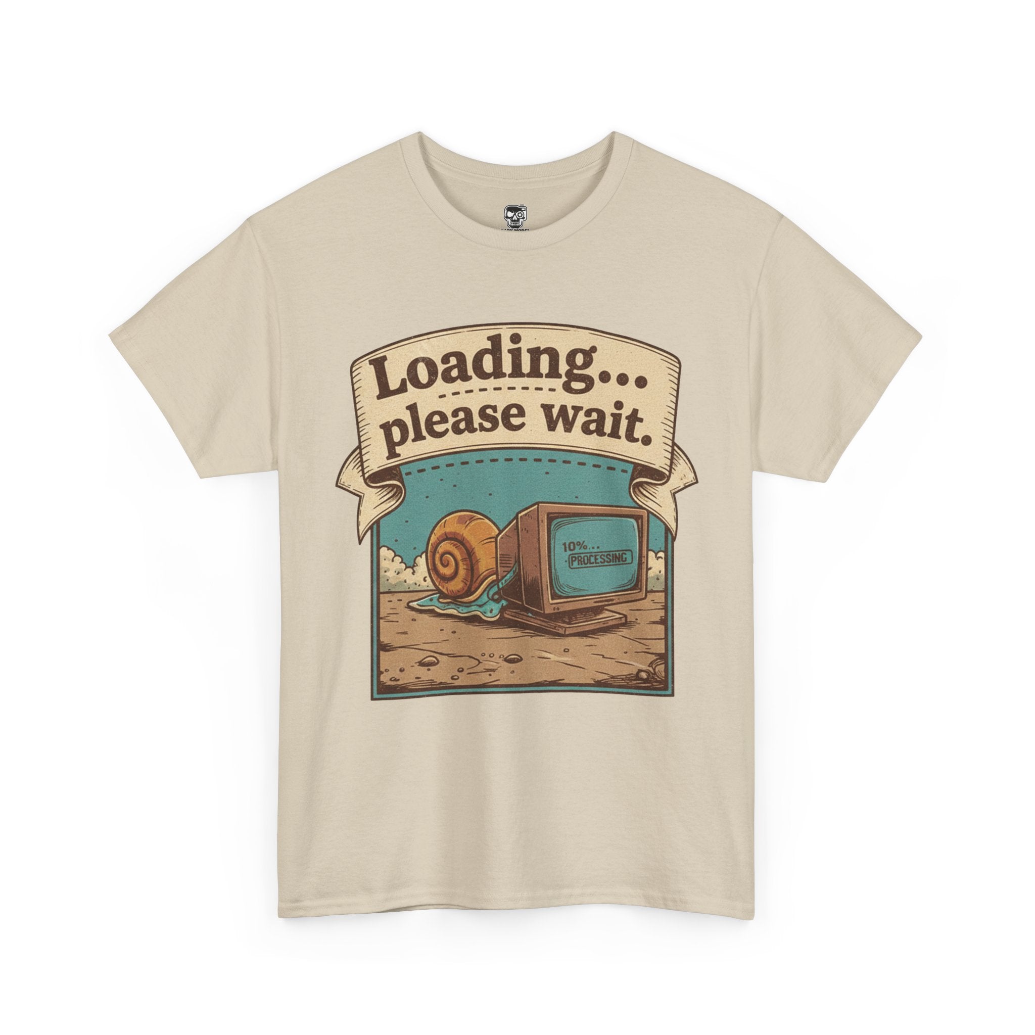 Funny Loading Please Wait Unisex Heavy Cotton Tee