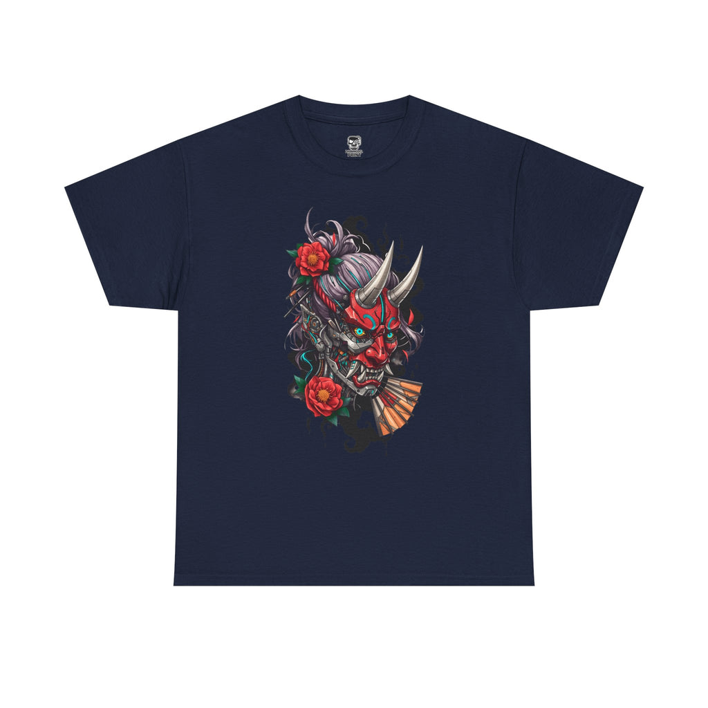 Vibrant Japanese Oni Graphic Tee for Unisex