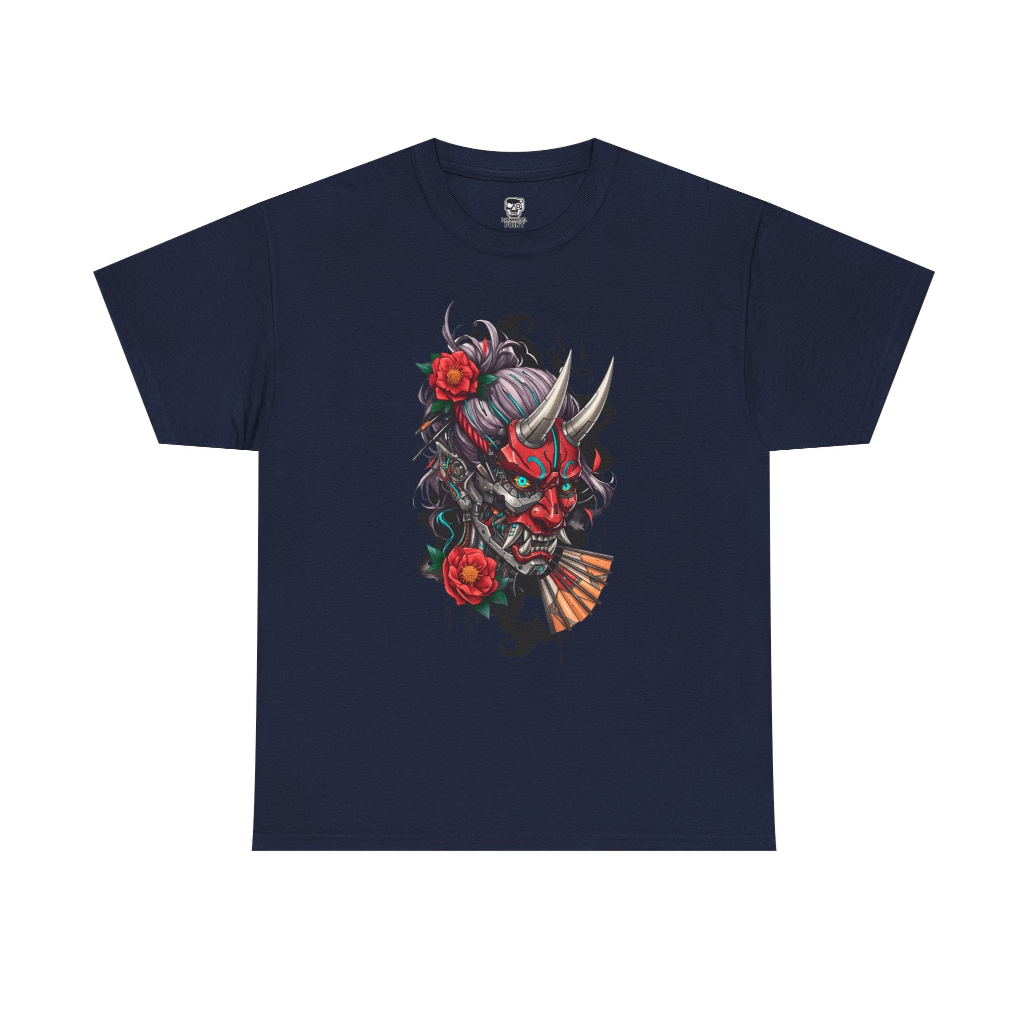 Vibrant Japanese Oni Graphic Tee for Unisex