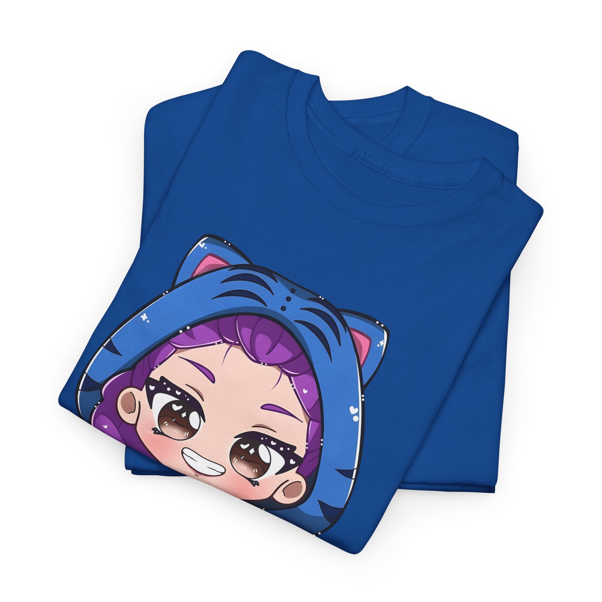 Kawaii Cat Character Unisex Heavy Cotton Tee