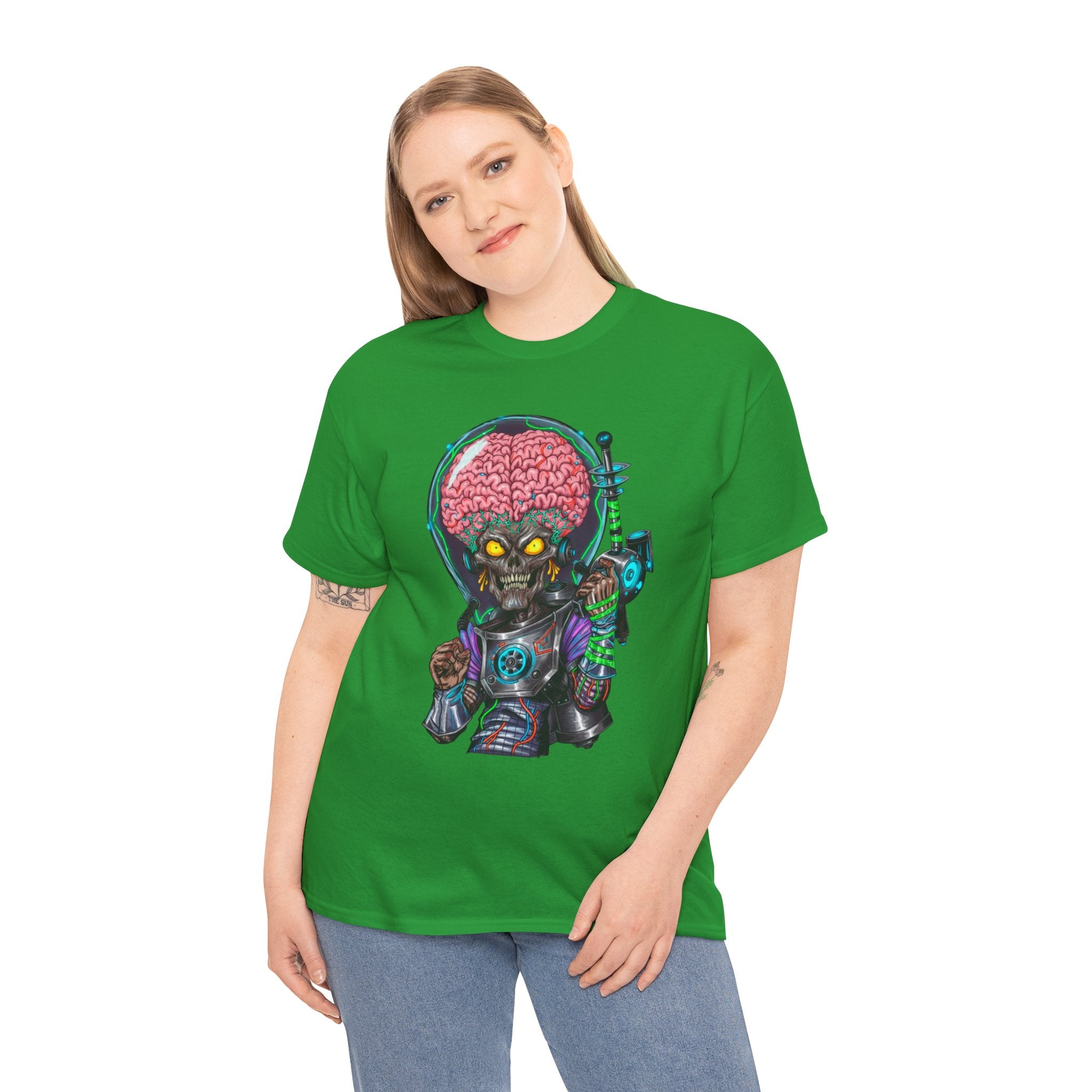Camiseta gráfica alien de ciencia ficción – diseño ilustrado unisex