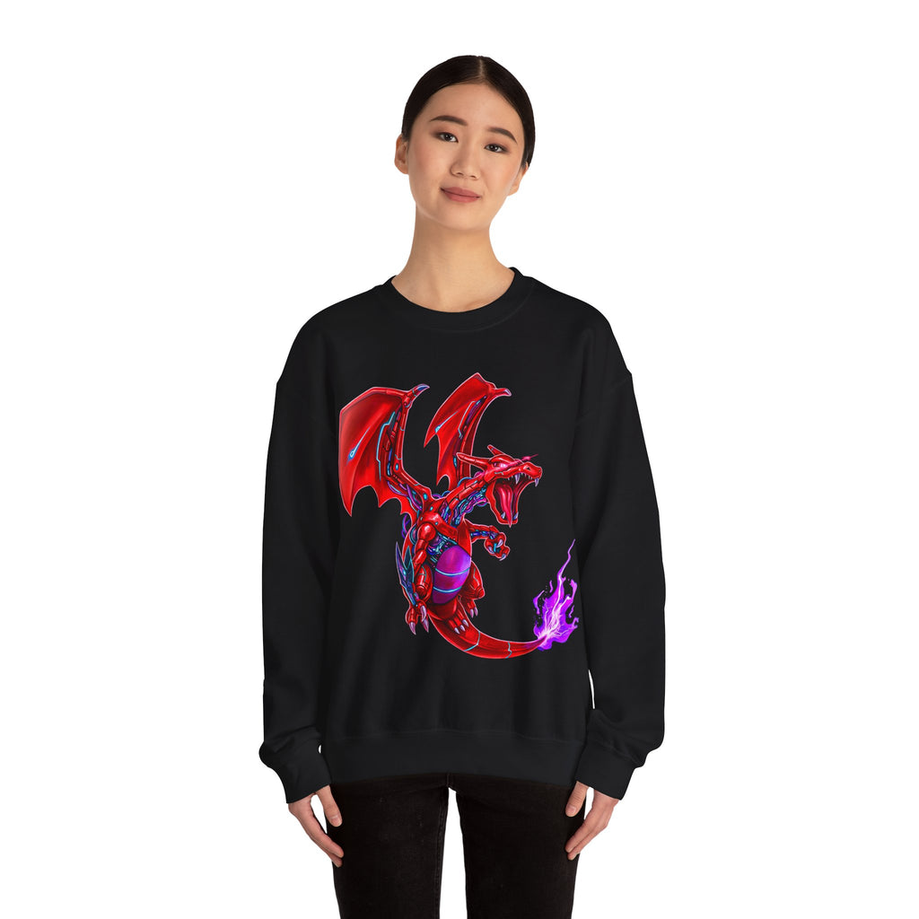 Dragon Fire Unisex Crewneck Sweatshirt for Fantasy Lovers